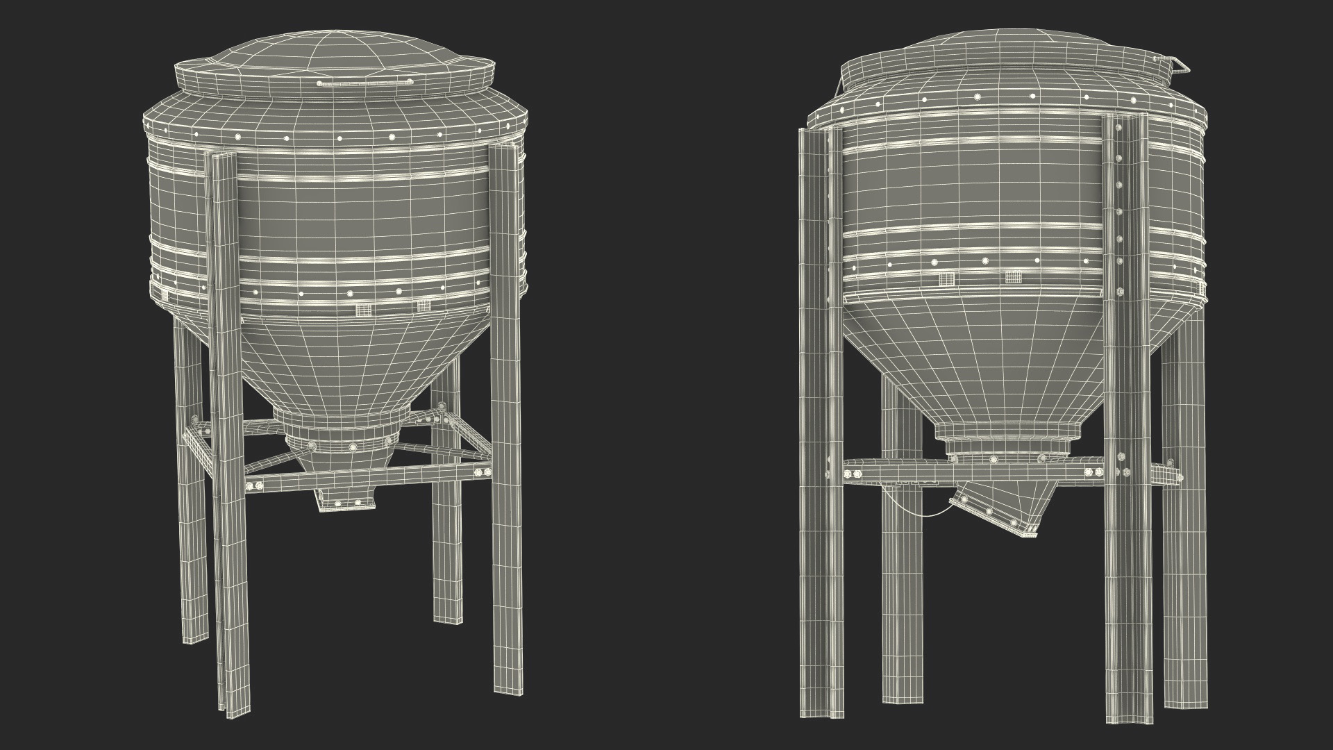 3D Mini Corn Bin model