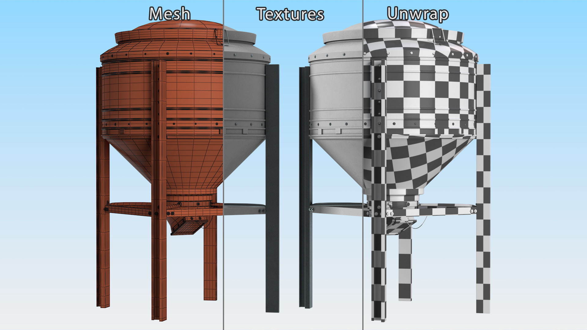 3D Mini Corn Bin model