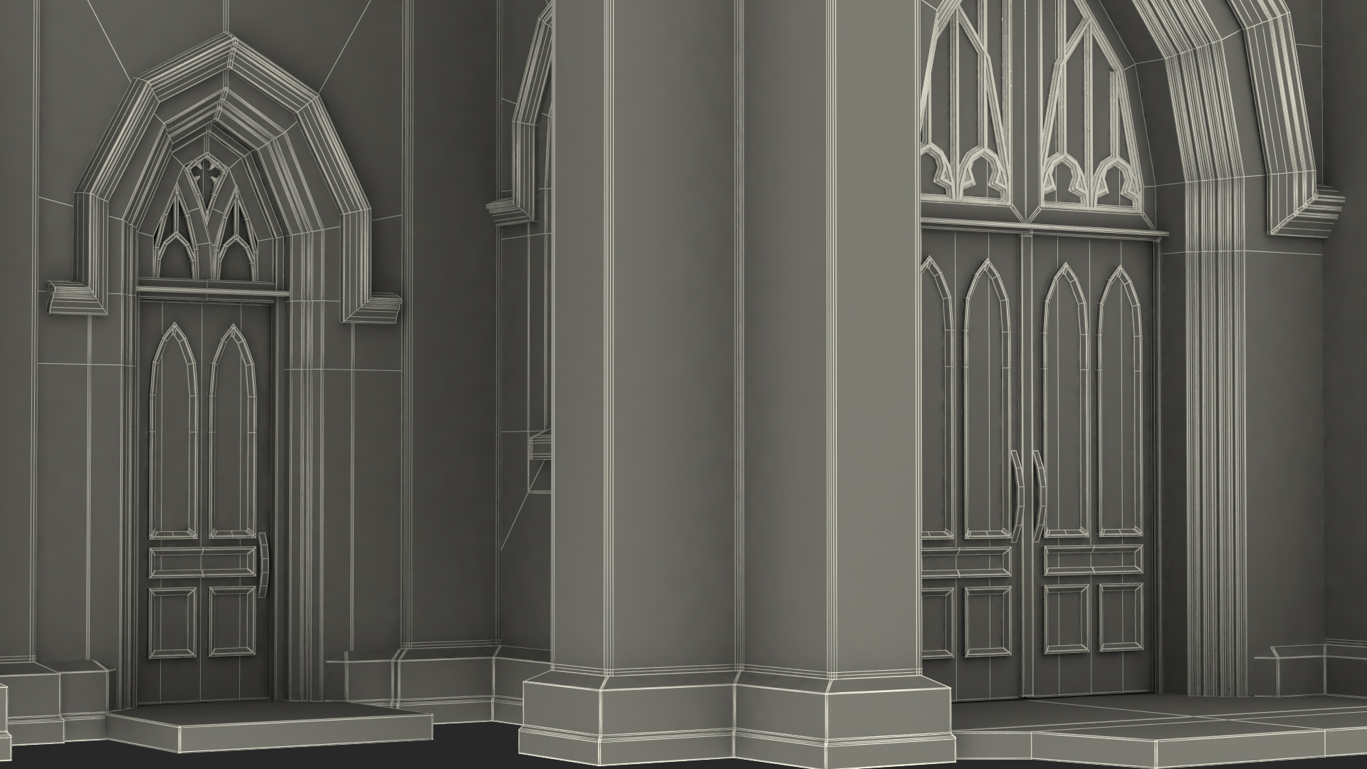 3D Ancient Catholic Church model