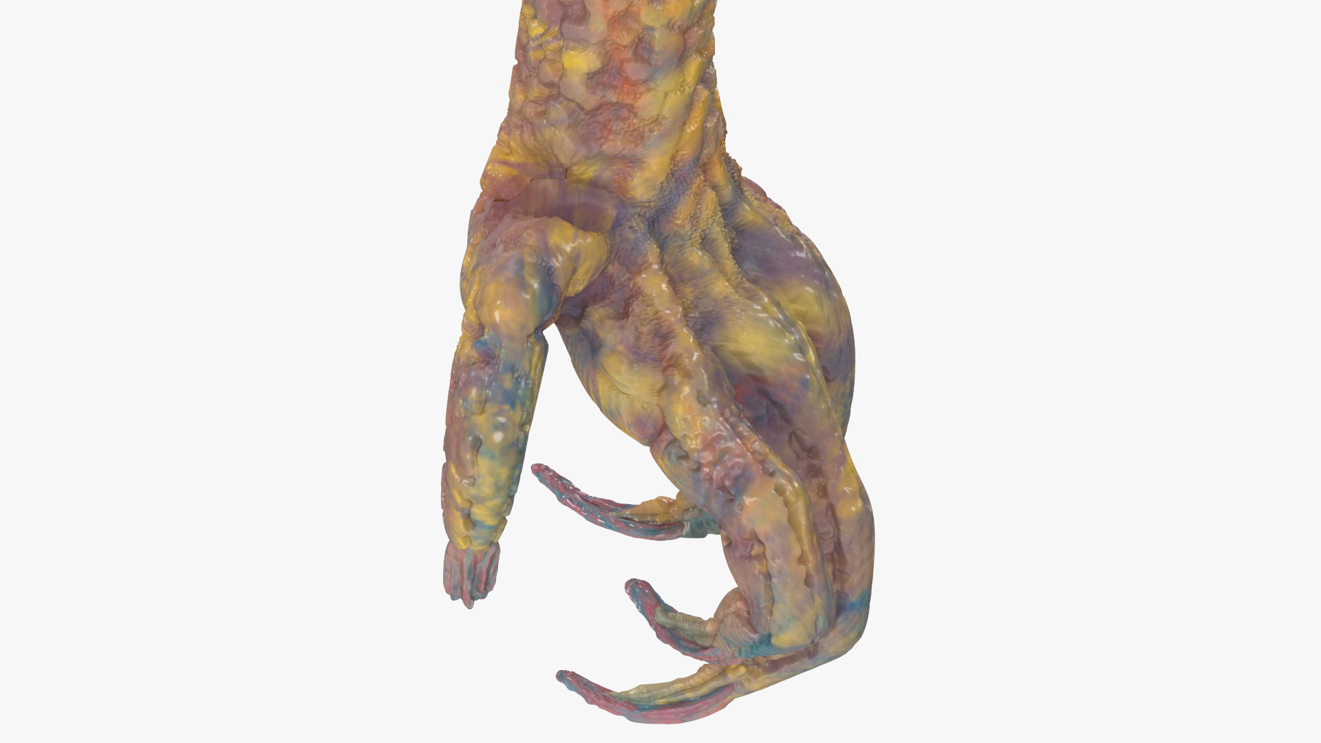 3D Asian Mythical Serpent Dragon Blue Rigged