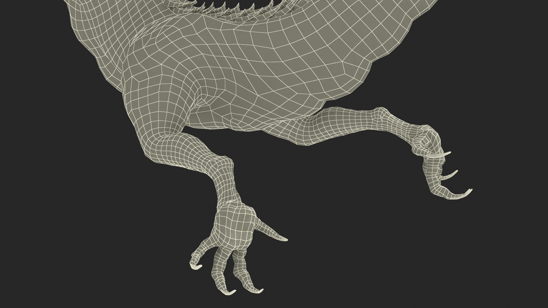 3D Asian Mythical Serpent Dragon Blue Rigged