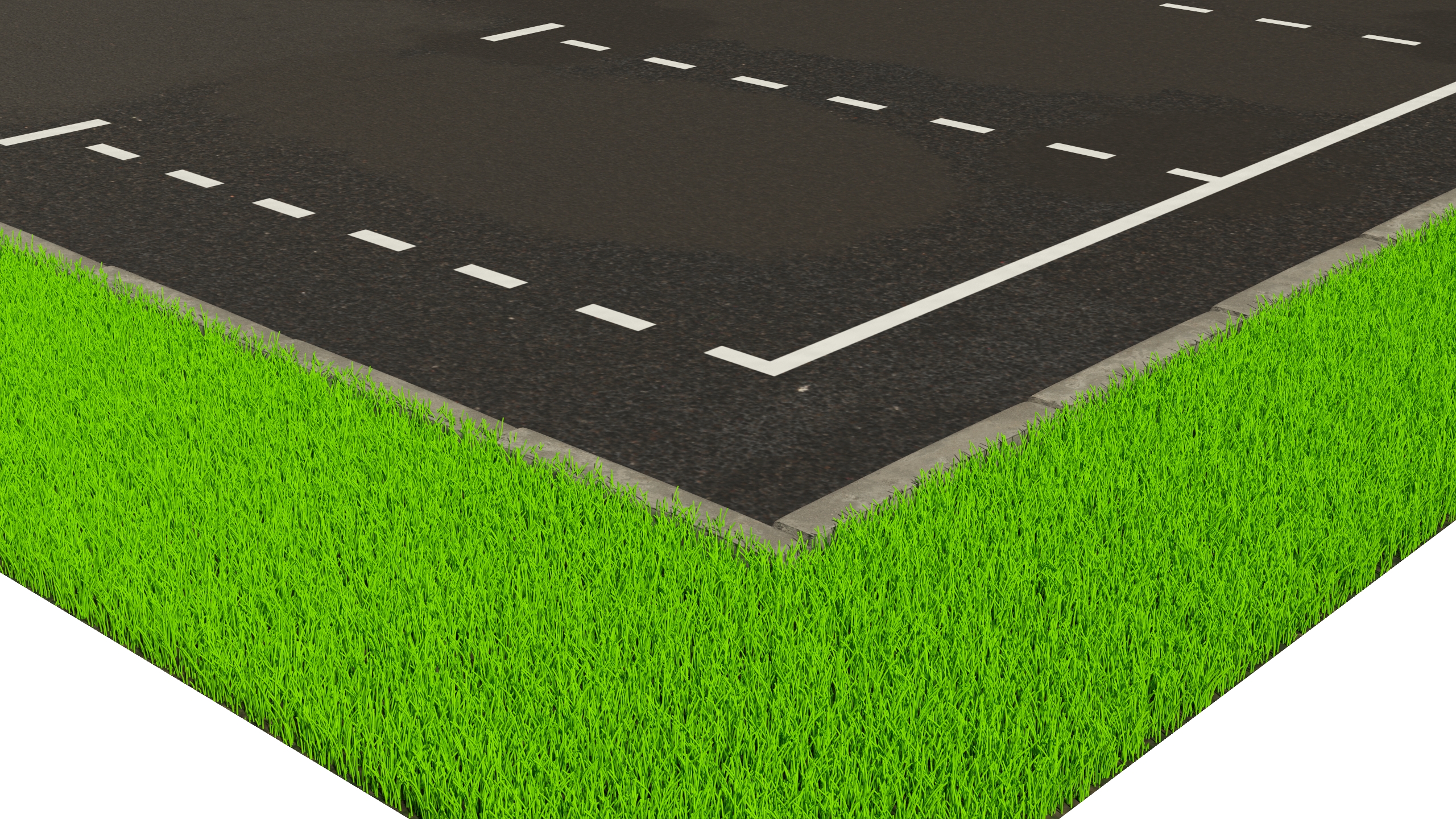 3D model Empty Street Car Parking 26 Lots New Fur
