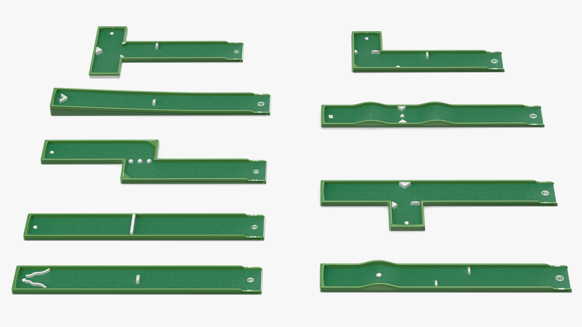 3D model Mini Golf Portable Outdoor 9 Courses Set