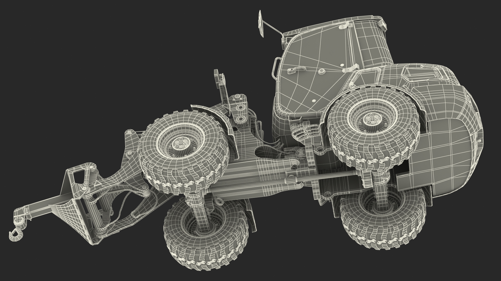 Electric Loader with Material Handling Arm 3D
