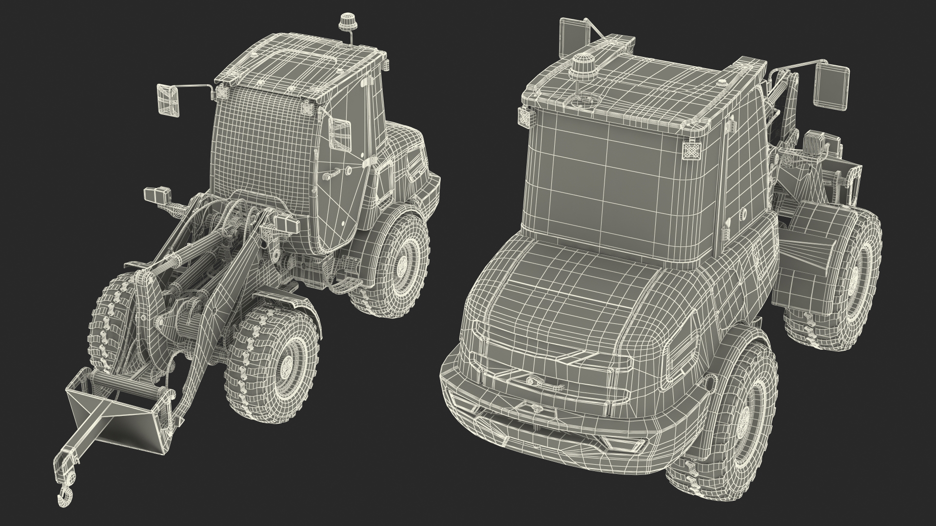 Electric Loader with Material Handling Arm 3D