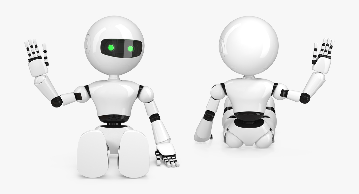 3D White Robot