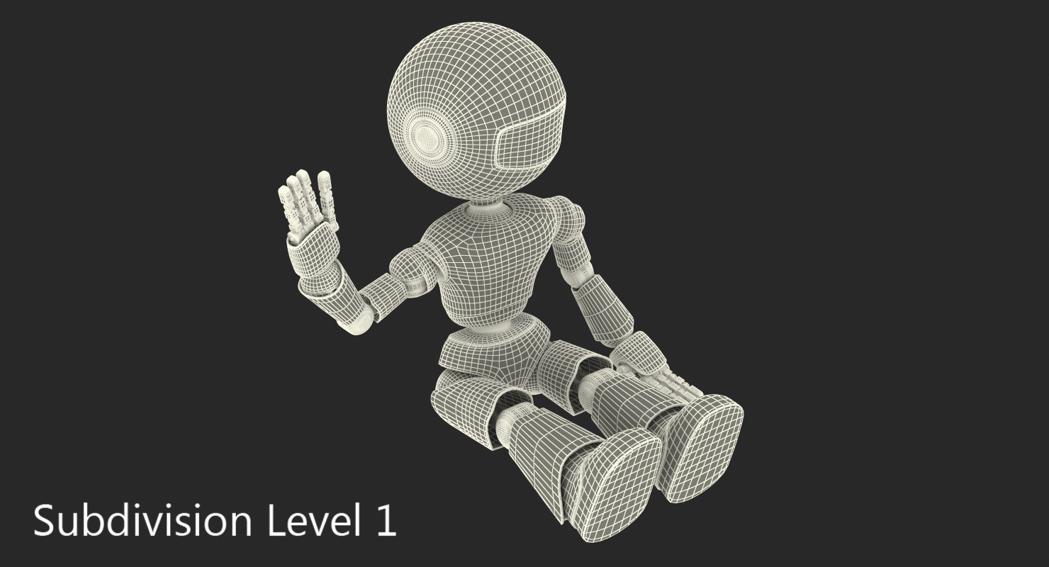 3D White Robot