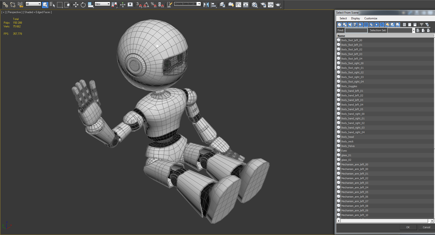 3D White Robot