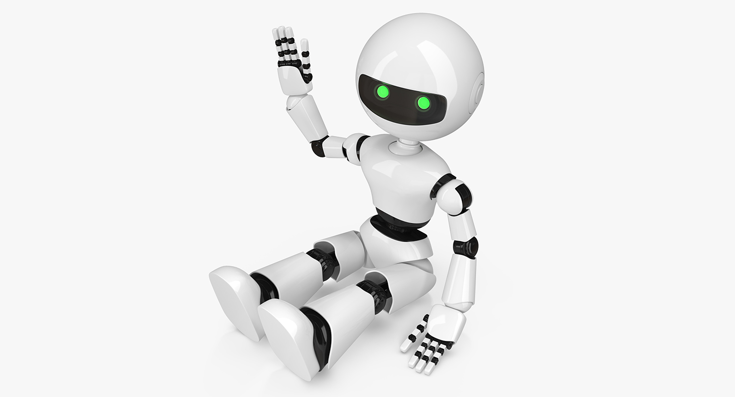 3D White Robot
