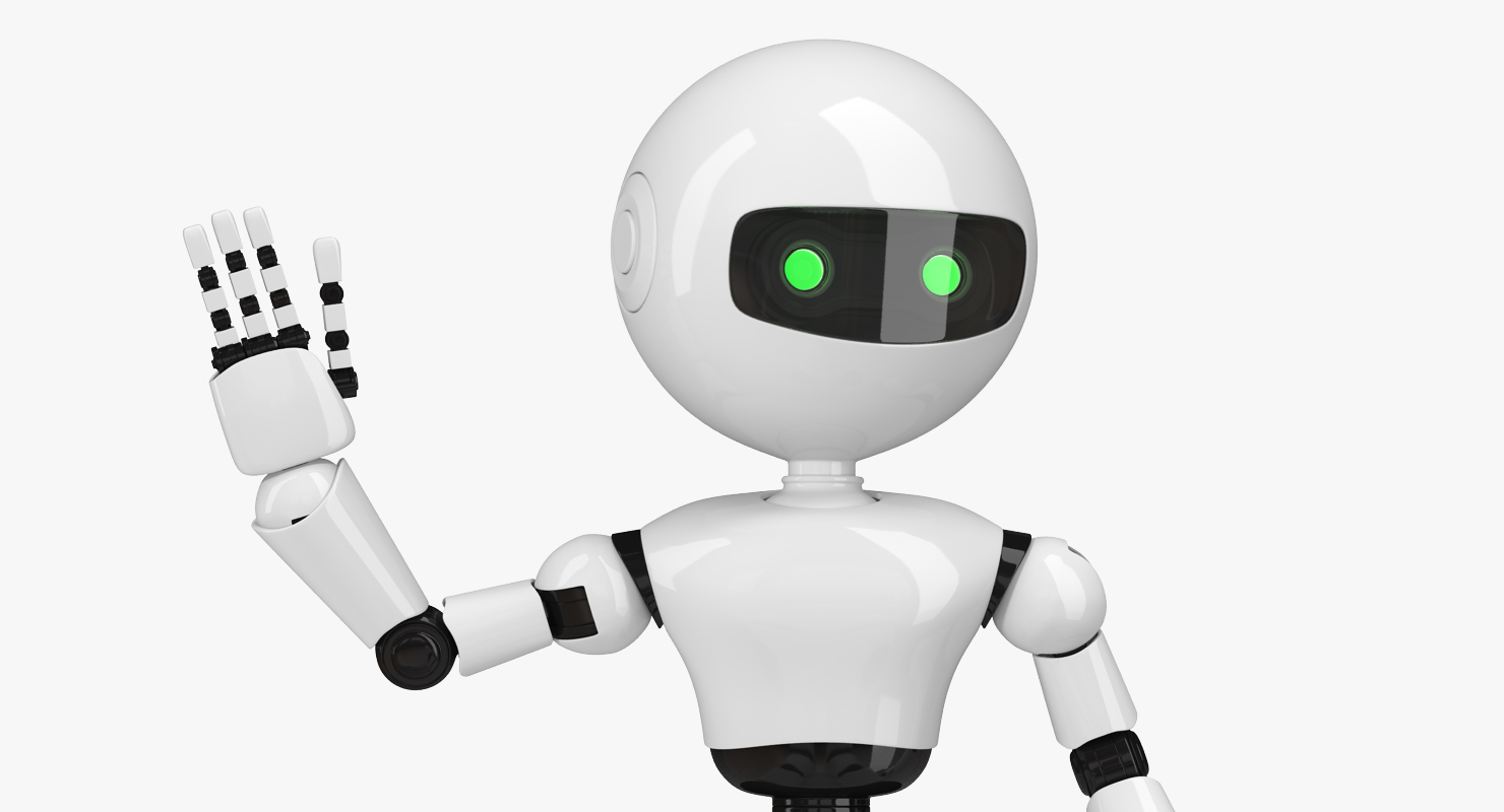3D White Robot