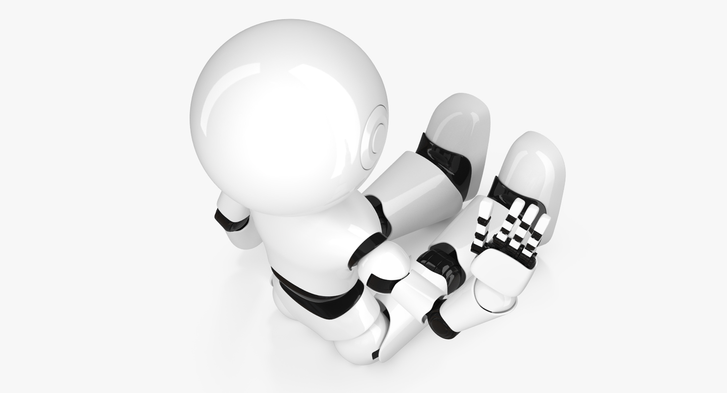 3D White Robot
