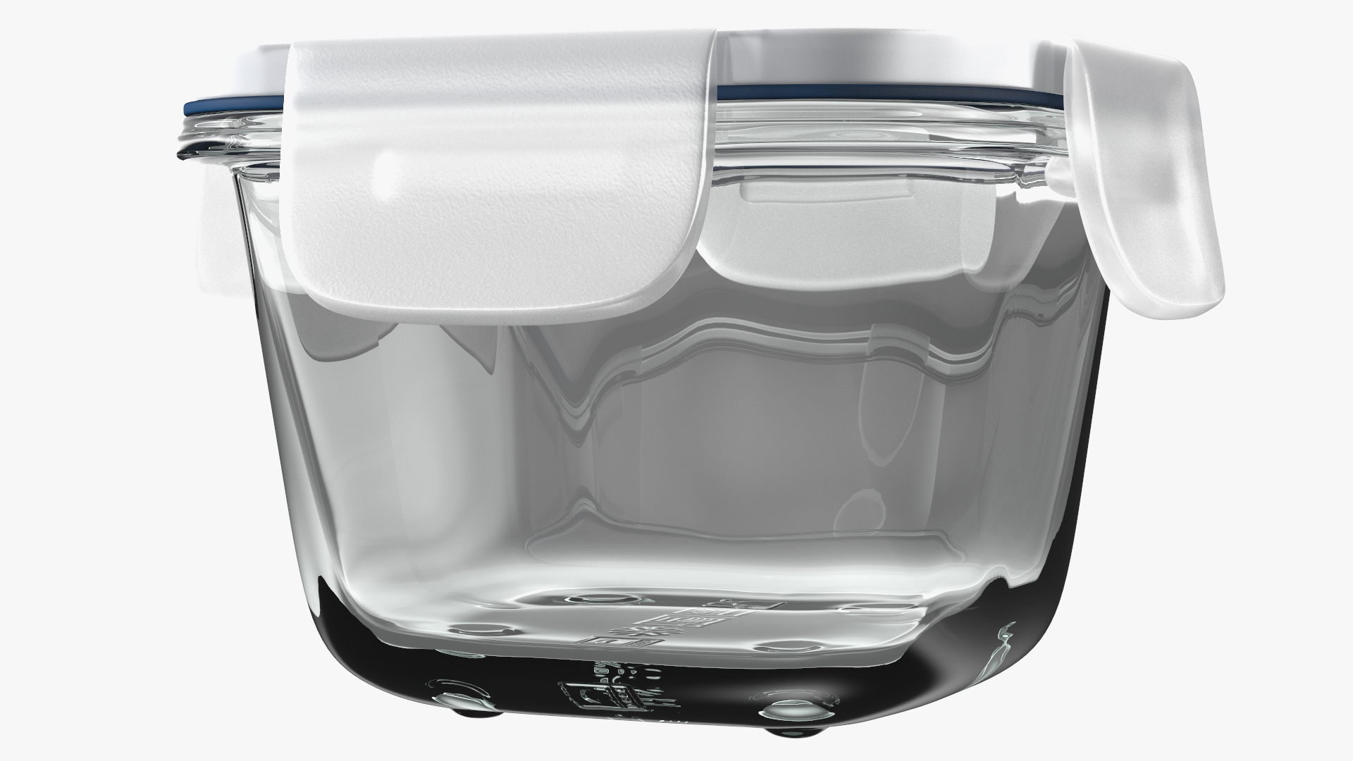 Glass Clip Lock Food Storage Container 180ml 3D model