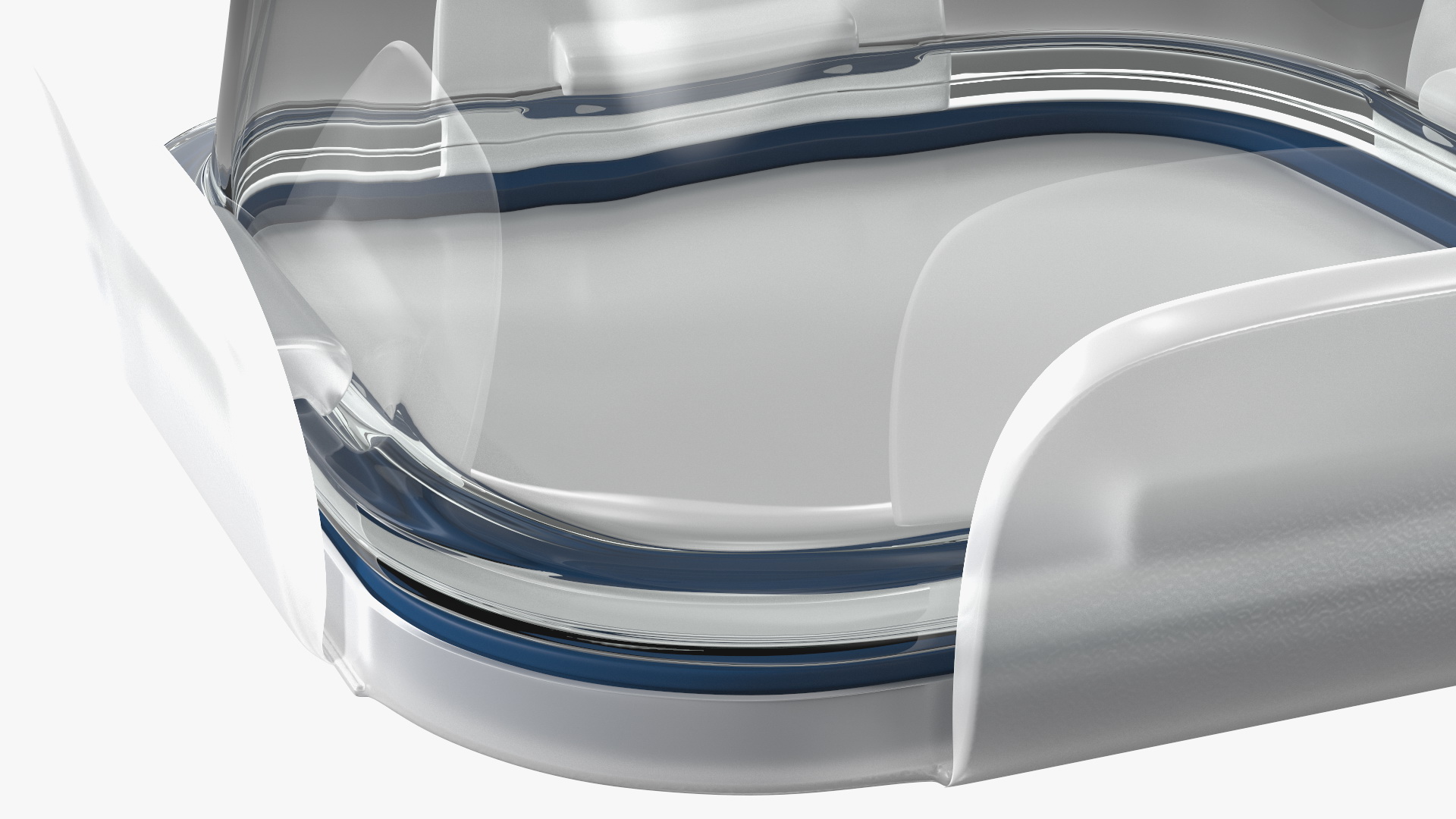 Glass Clip Lock Food Storage Container 180ml 3D model