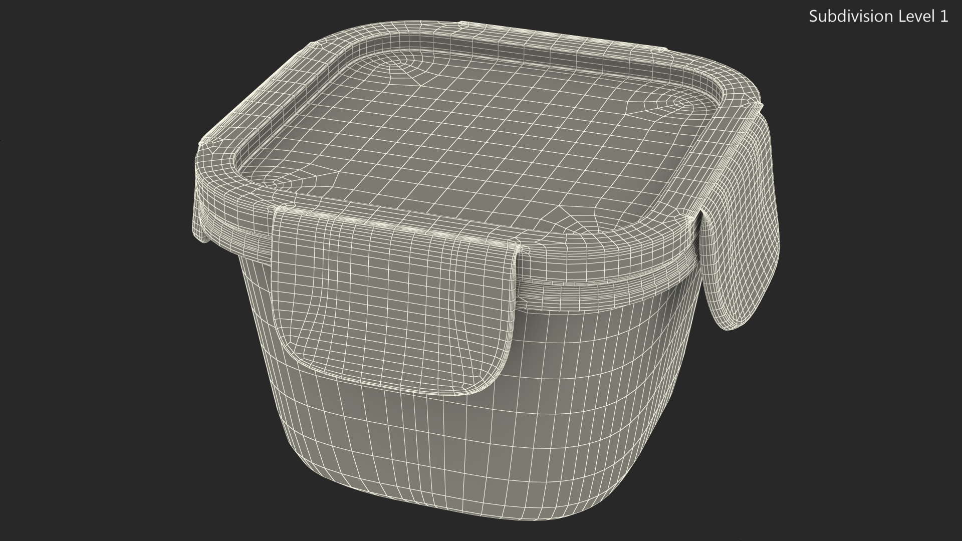 Glass Clip Lock Food Storage Container 180ml 3D model