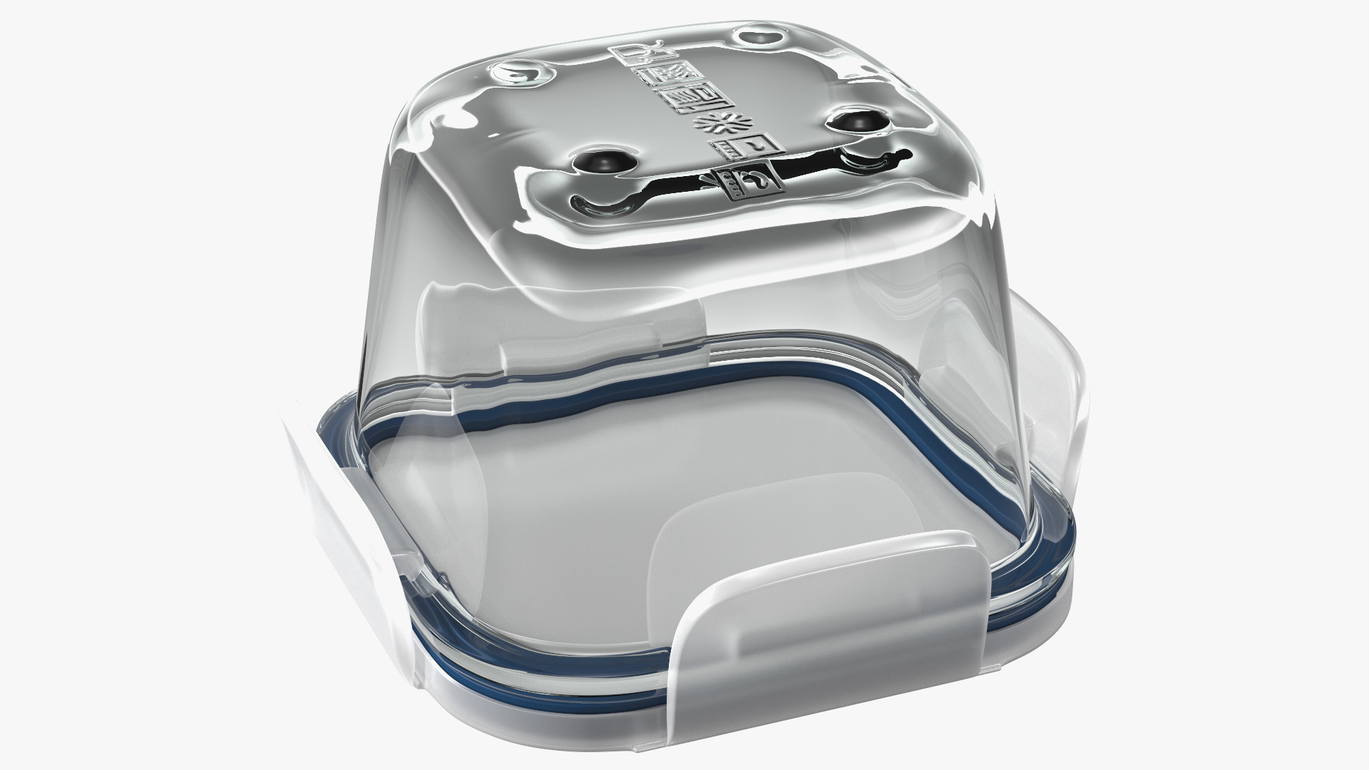 Glass Clip Lock Food Storage Container 180ml 3D model