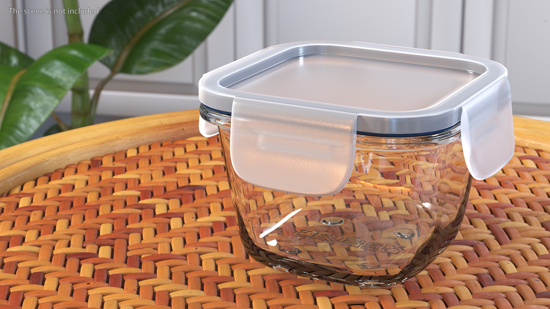 Glass Clip Lock Food Storage Container 180ml 3D model