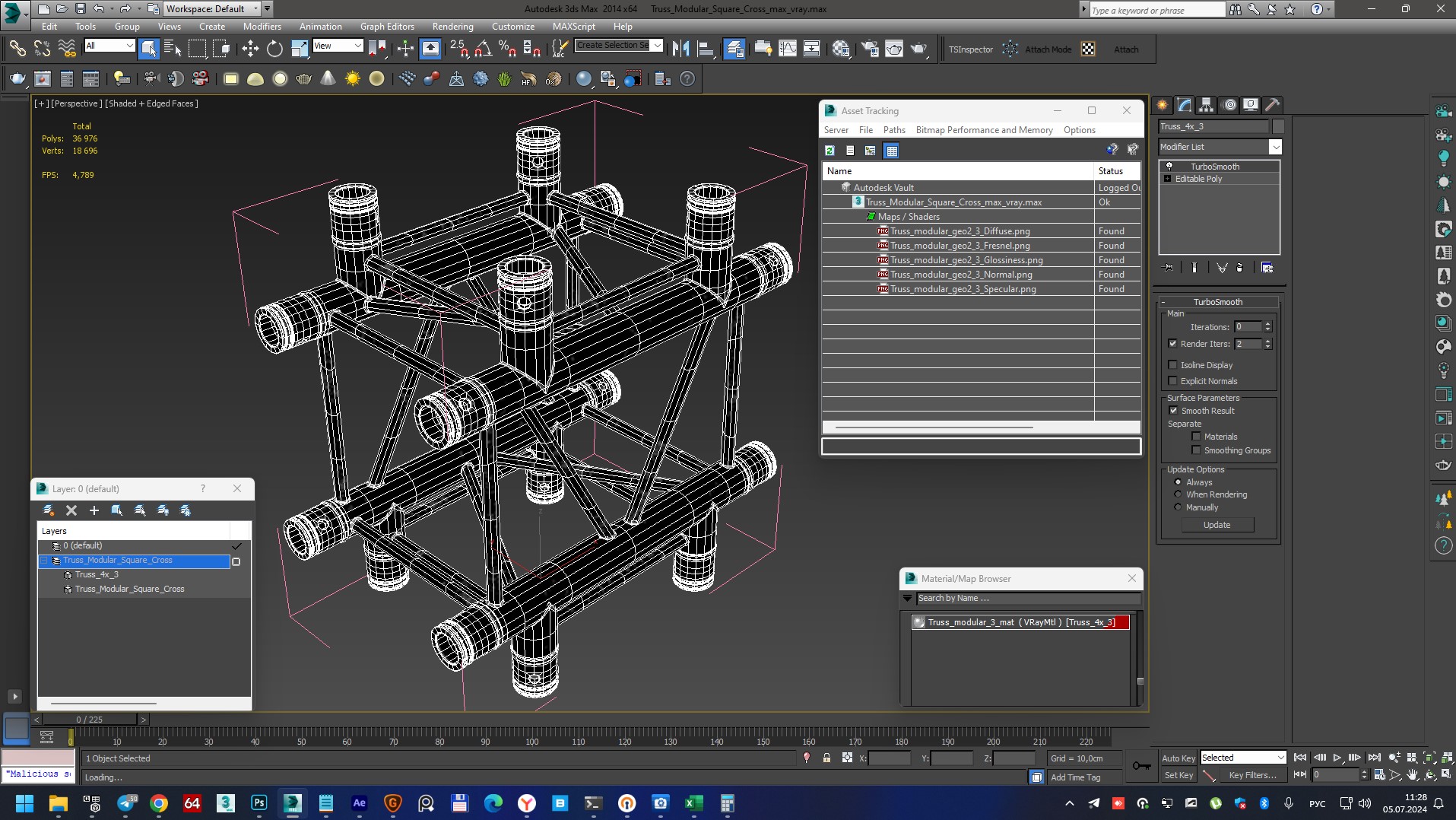 3D Truss Modular Square Cross
