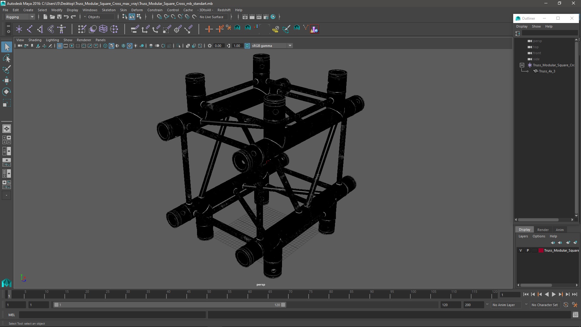 3D Truss Modular Square Cross
