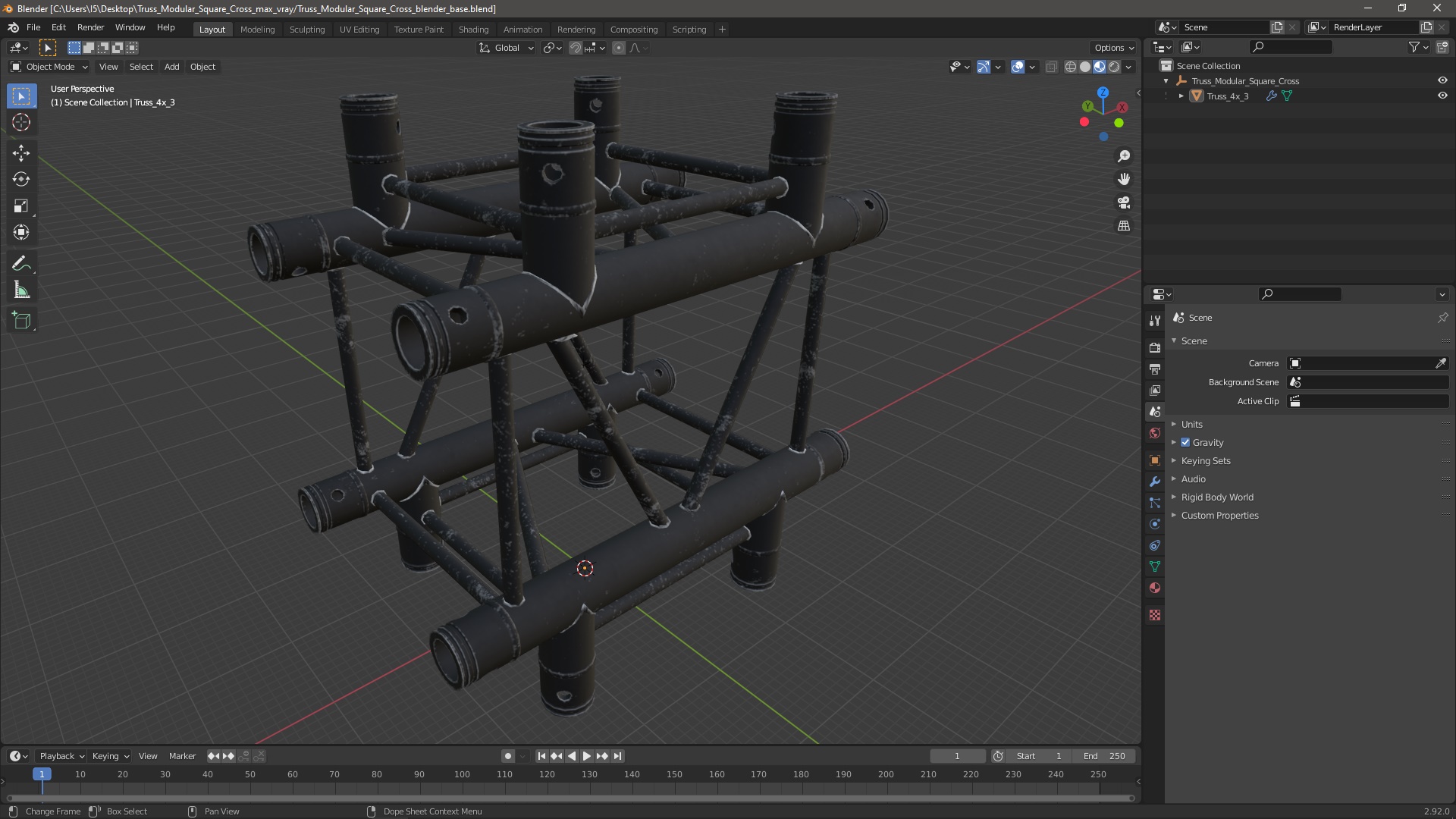 3D Truss Modular Square Cross