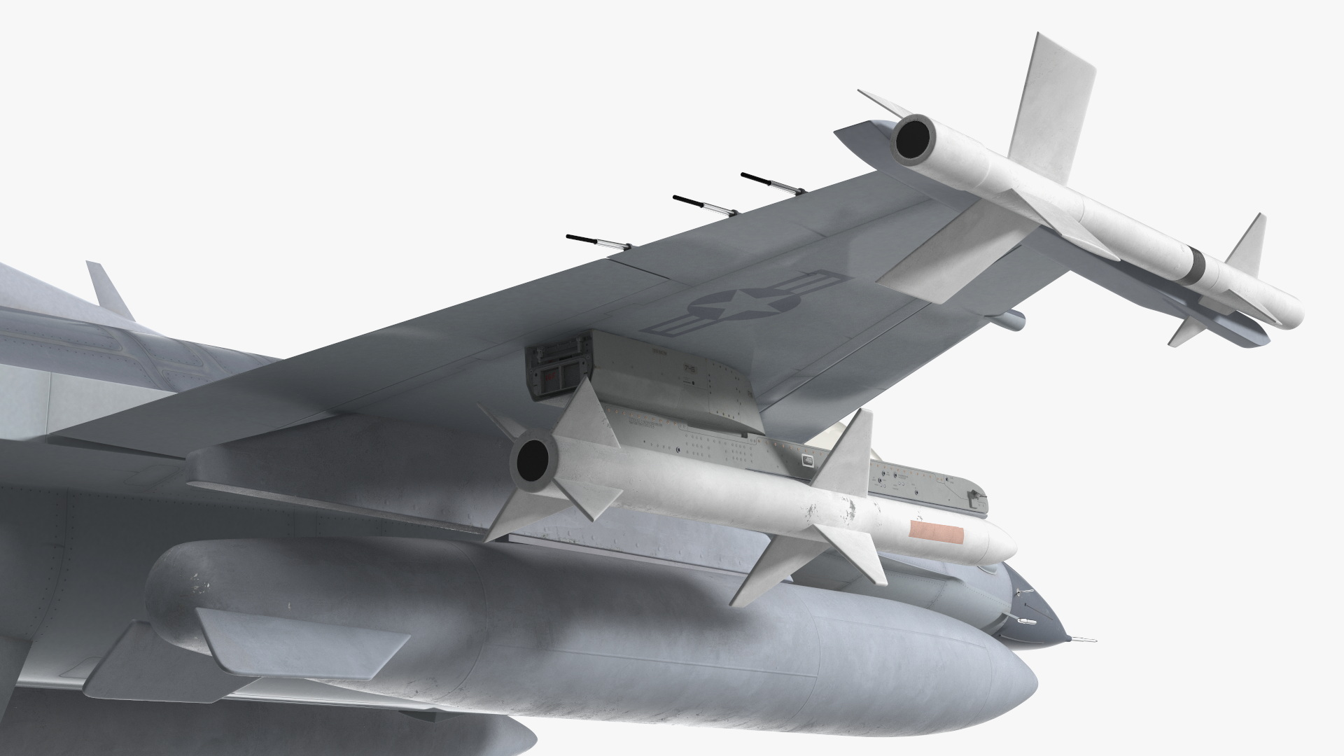 3D Fighter F-16 with Pilot and Missile Launcher LAU-129 Rigged for Cinema 4D model