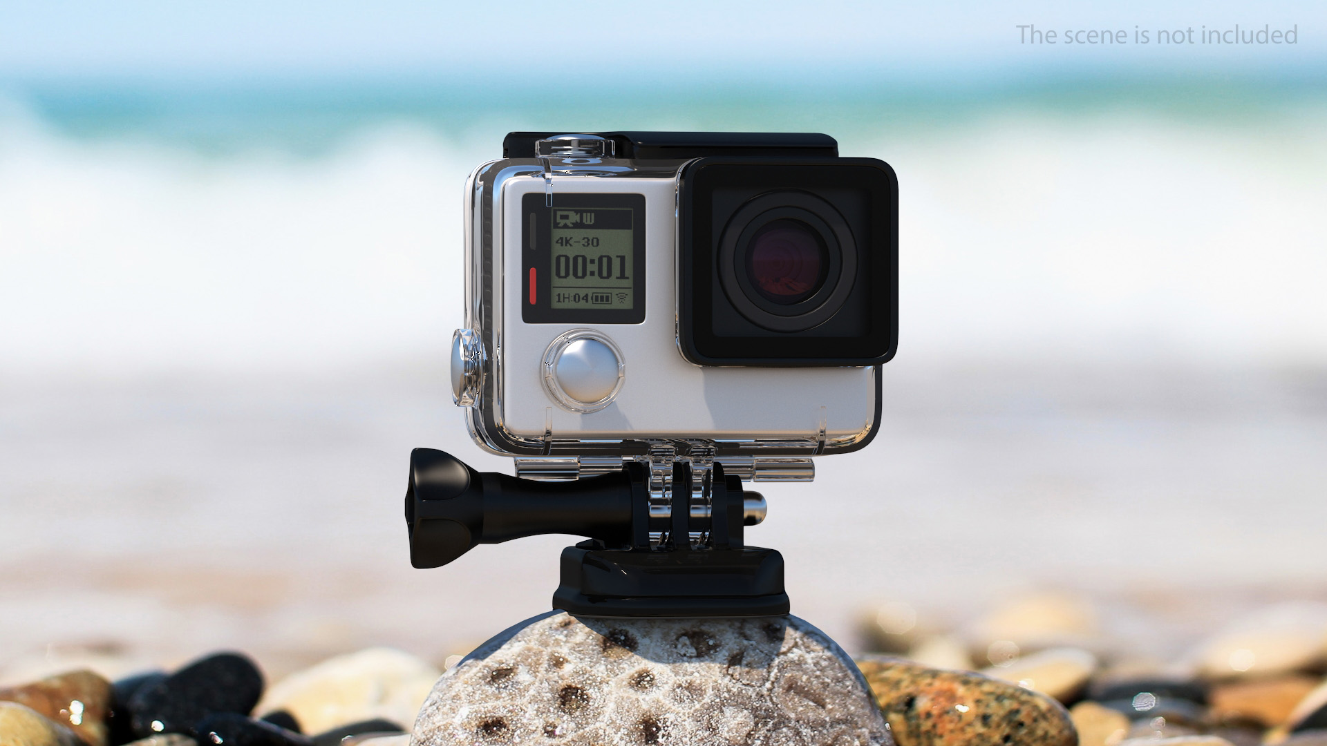 3D model Action Camera in Aqua Box