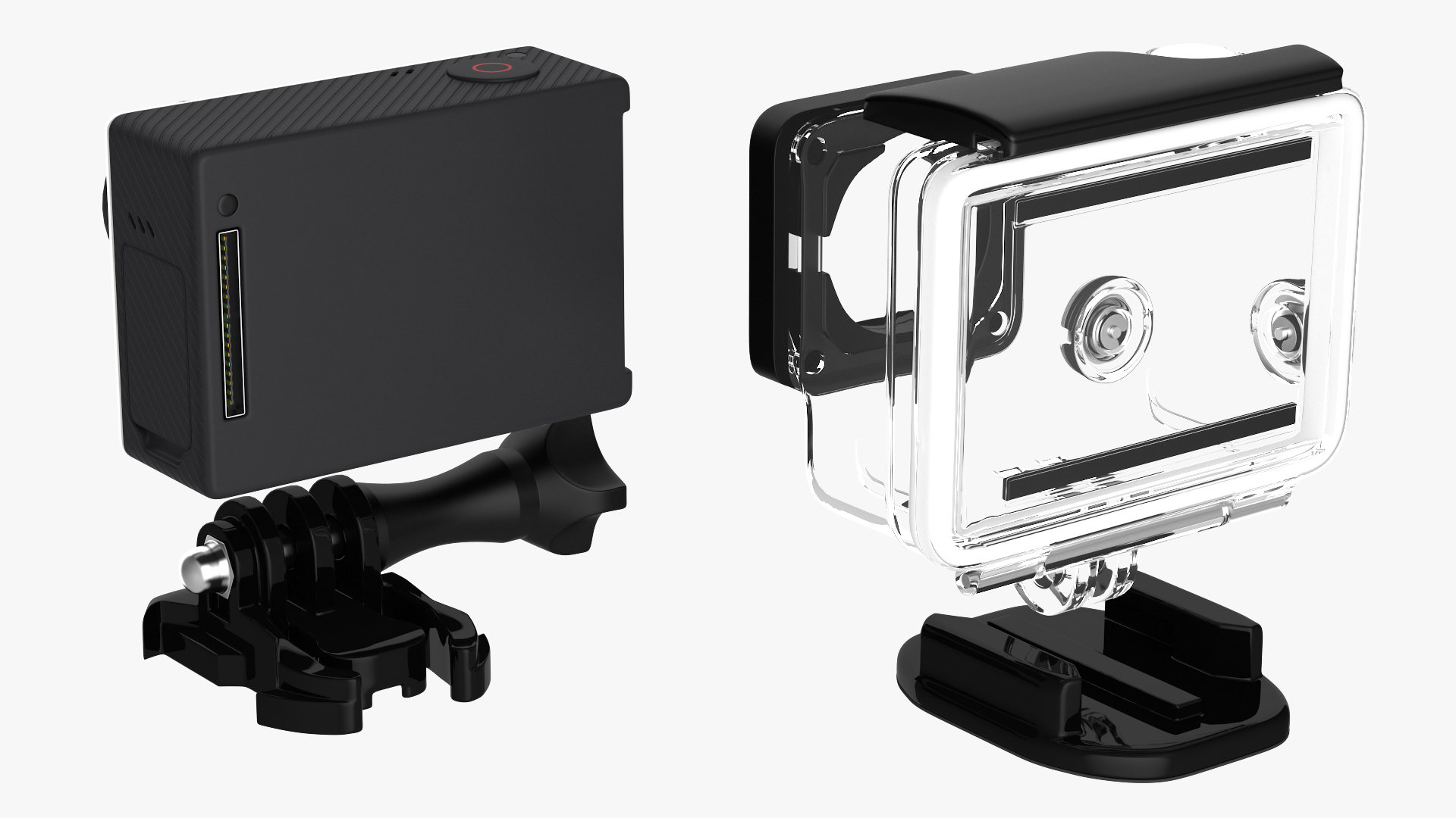 3D model Action Camera in Aqua Box