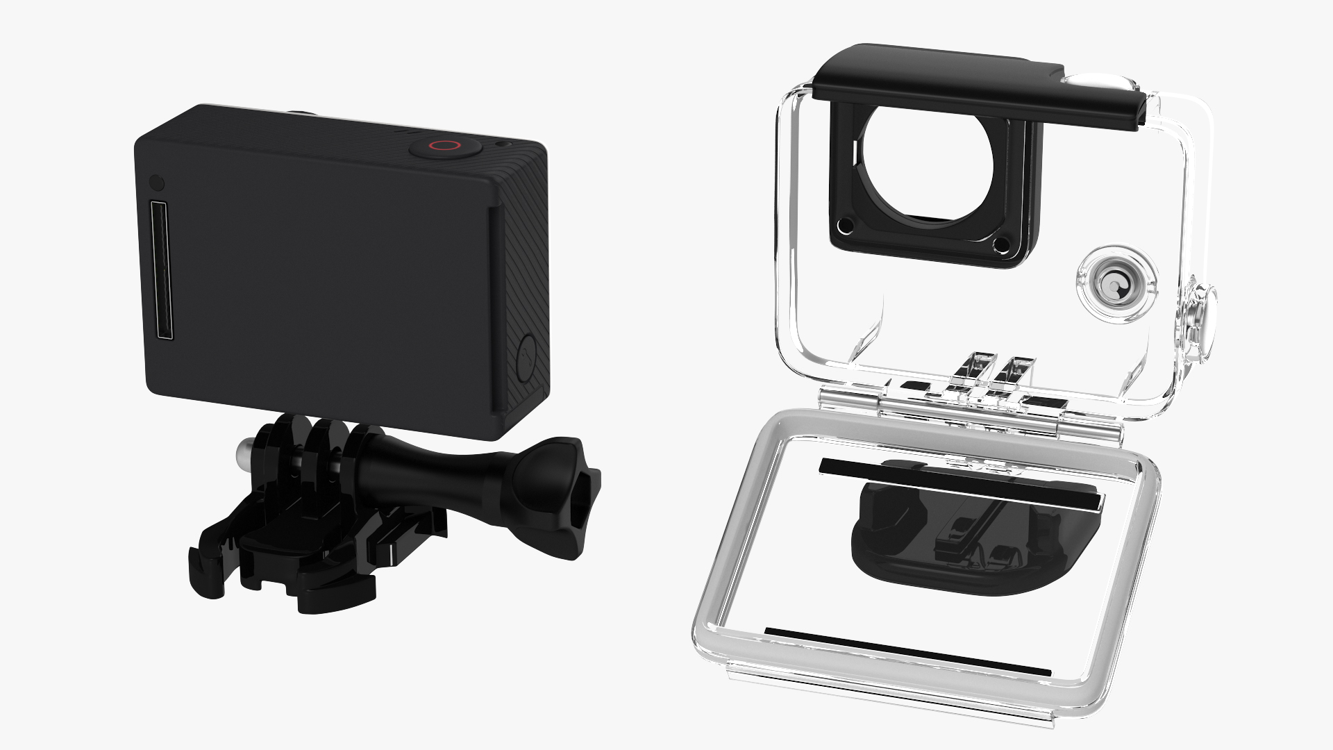 3D model Action Camera in Aqua Box