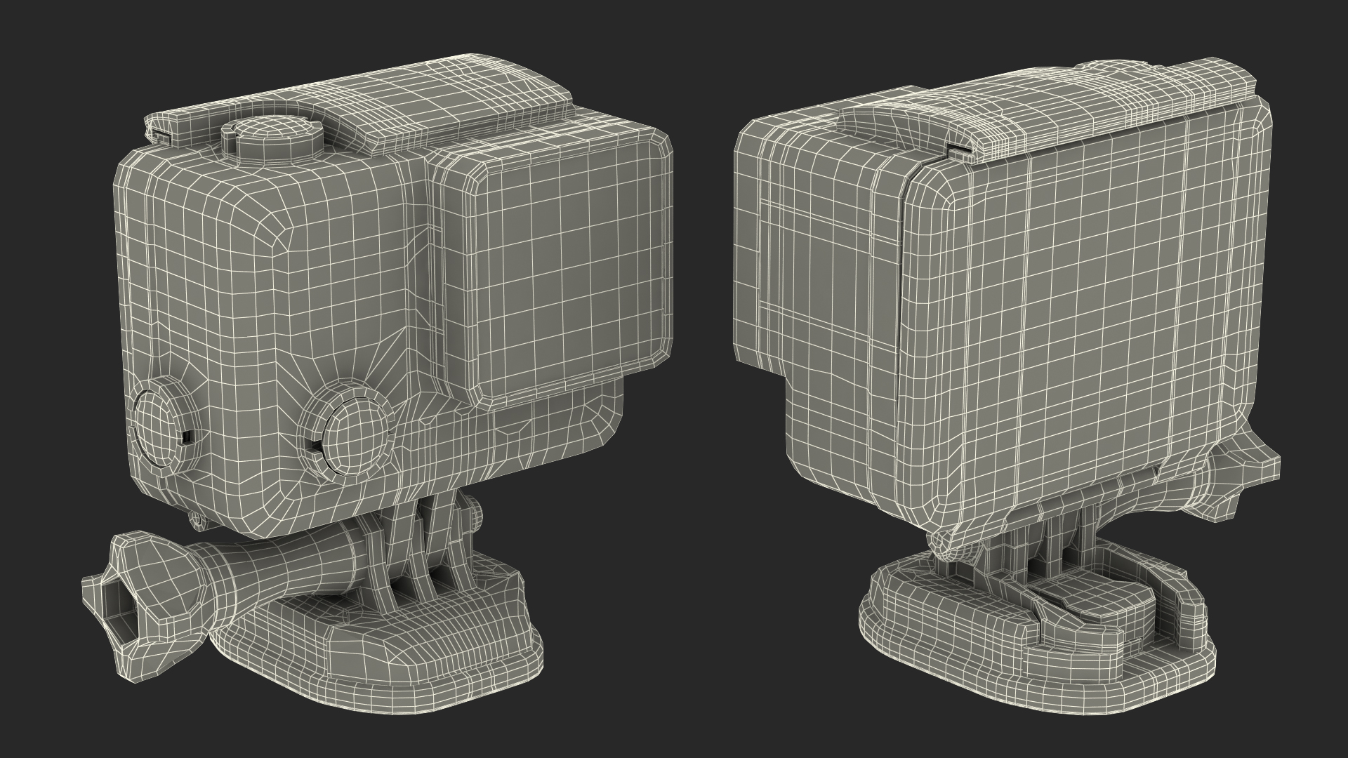 3D model Action Camera in Aqua Box