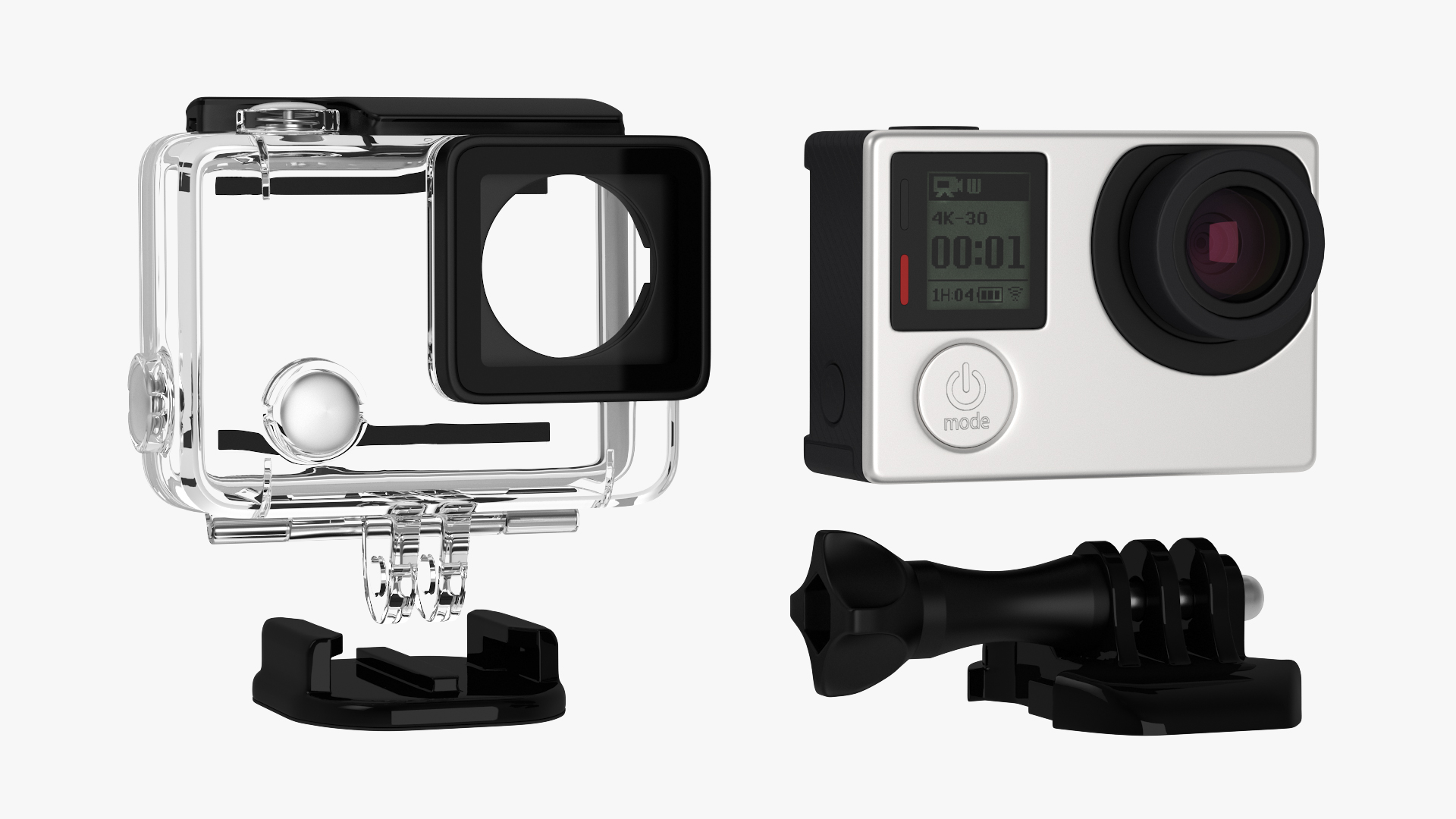 3D model Action Camera in Aqua Box
