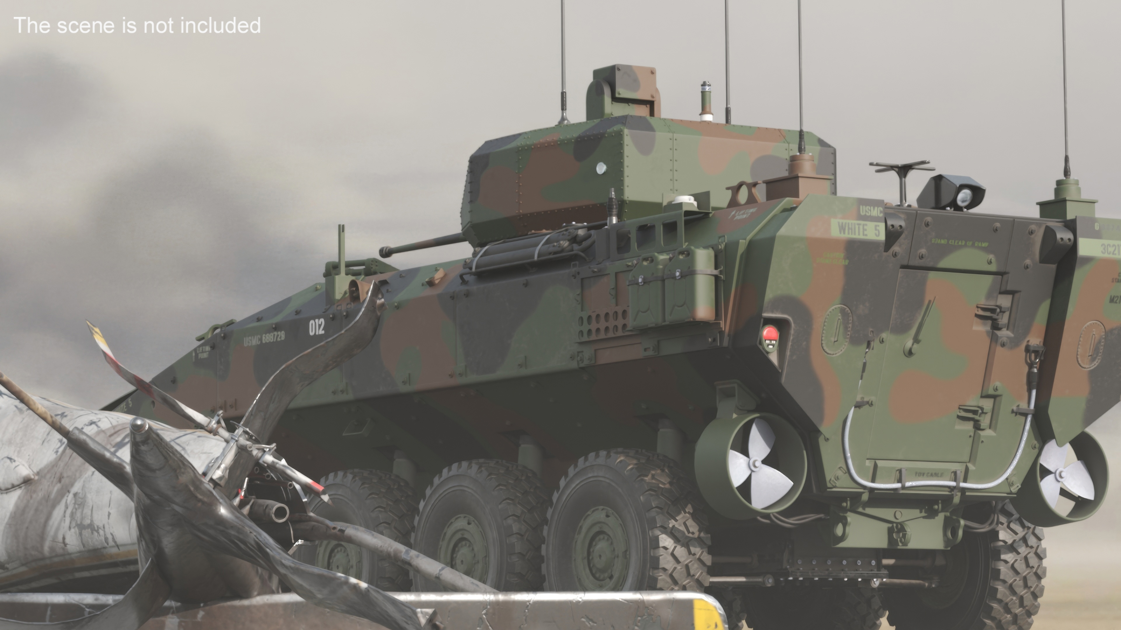 3D US Amphibious Combat Vehicle ACV with 30mm Gun