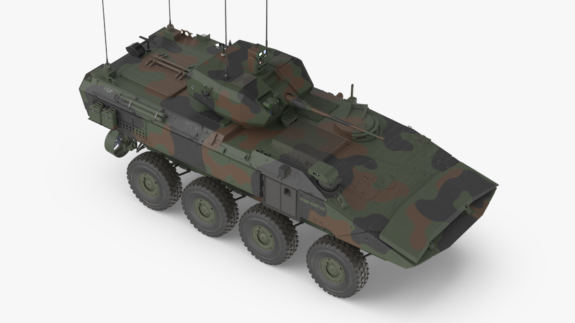 3D US Amphibious Combat Vehicle ACV with 30mm Gun