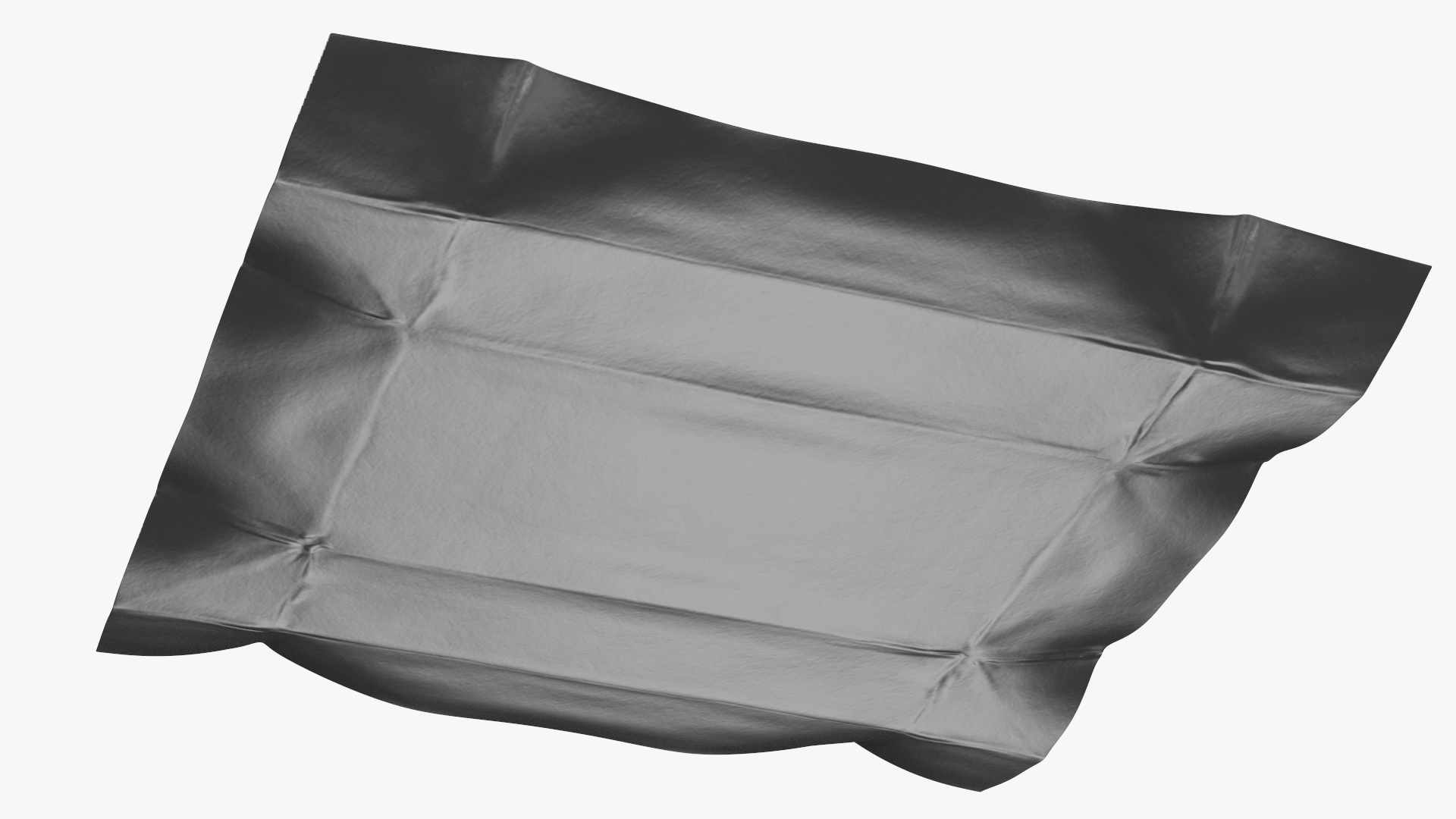 Whole Block of Butter in Open Foil Packaging 3D model