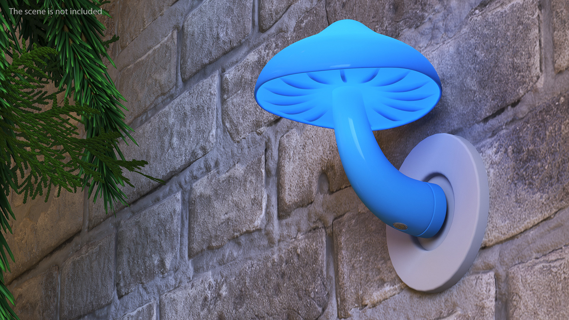 3D model Night Light Plug Mushroom Blue