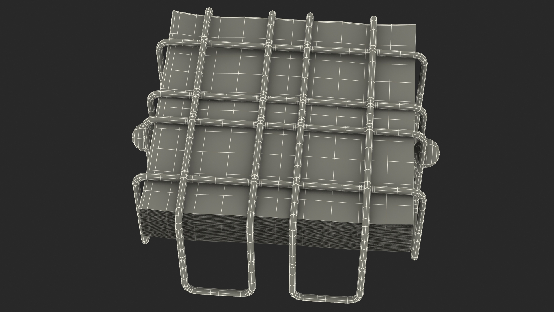 Cocktail Napkin Holder Chrome Full 3D model
