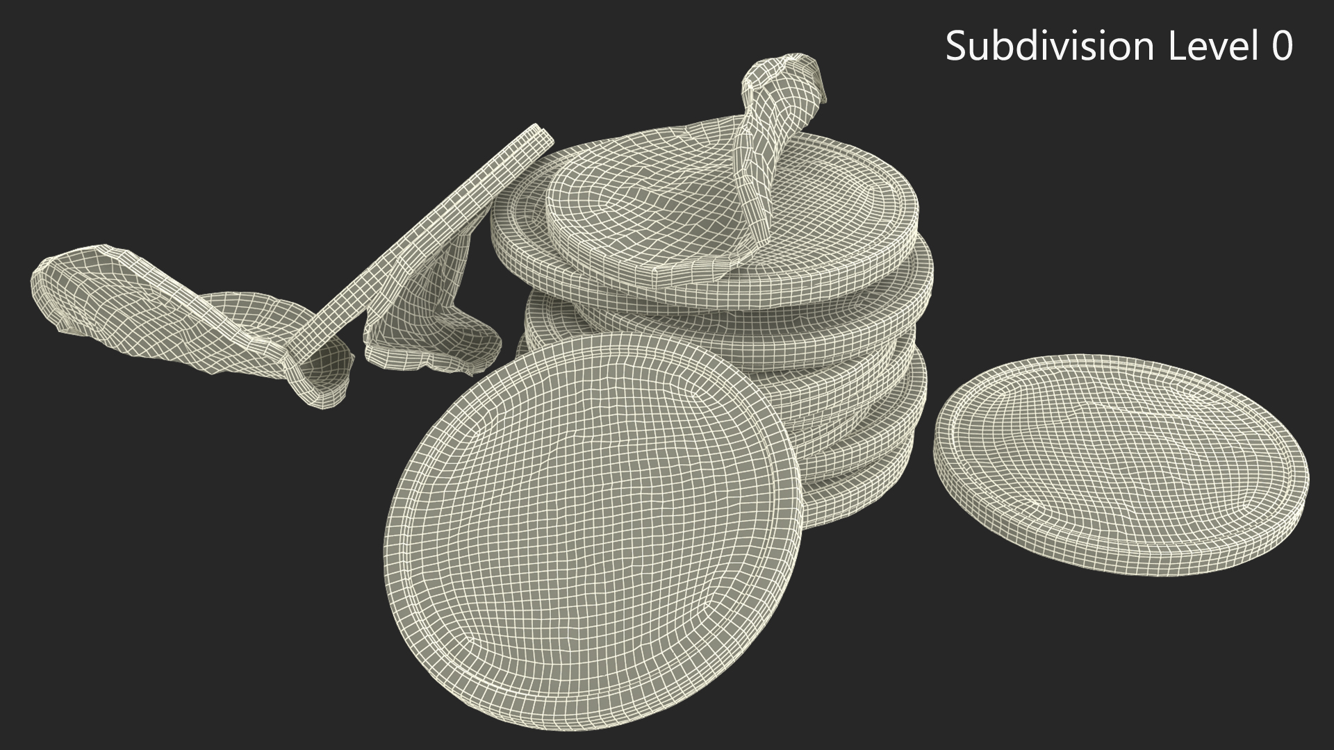Milk Chocolate Half Dollar Golden Coins 3D model