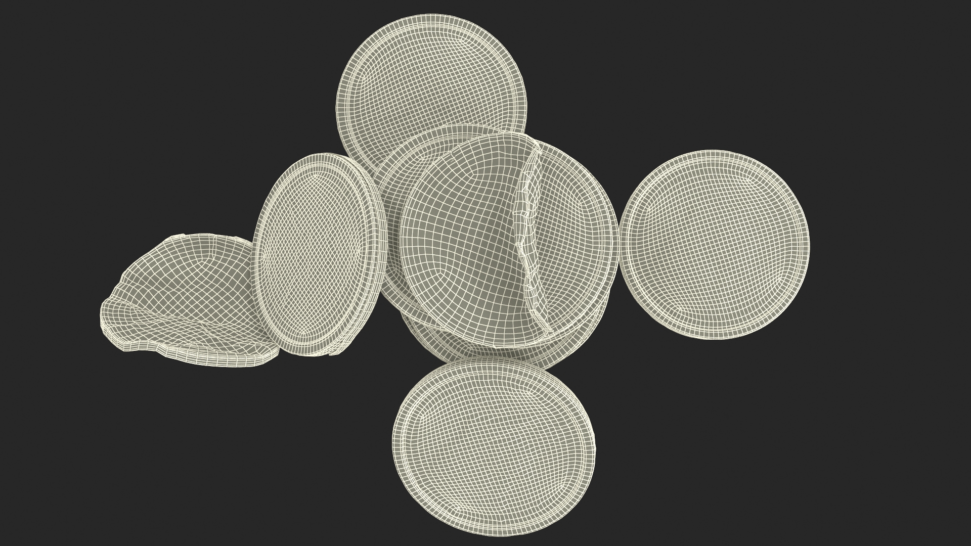 Milk Chocolate Half Dollar Golden Coins 3D model
