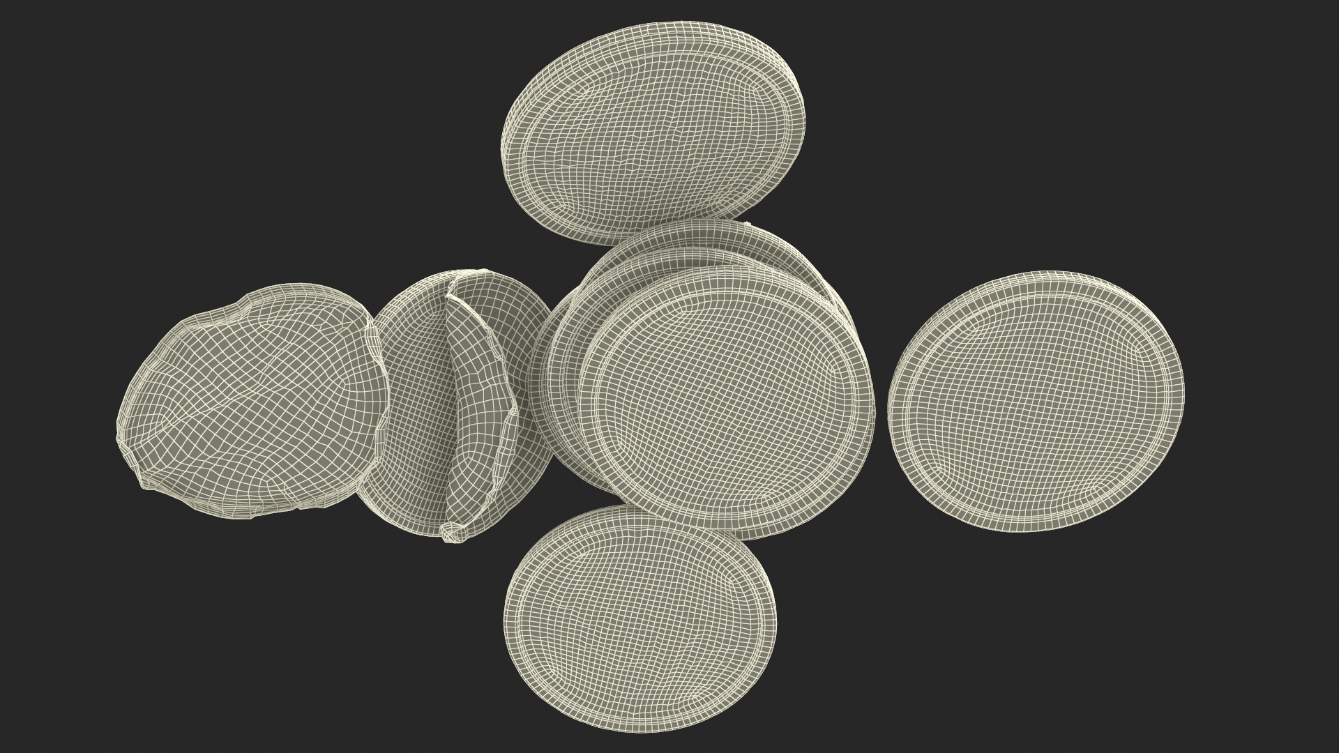 Milk Chocolate Half Dollar Golden Coins 3D model