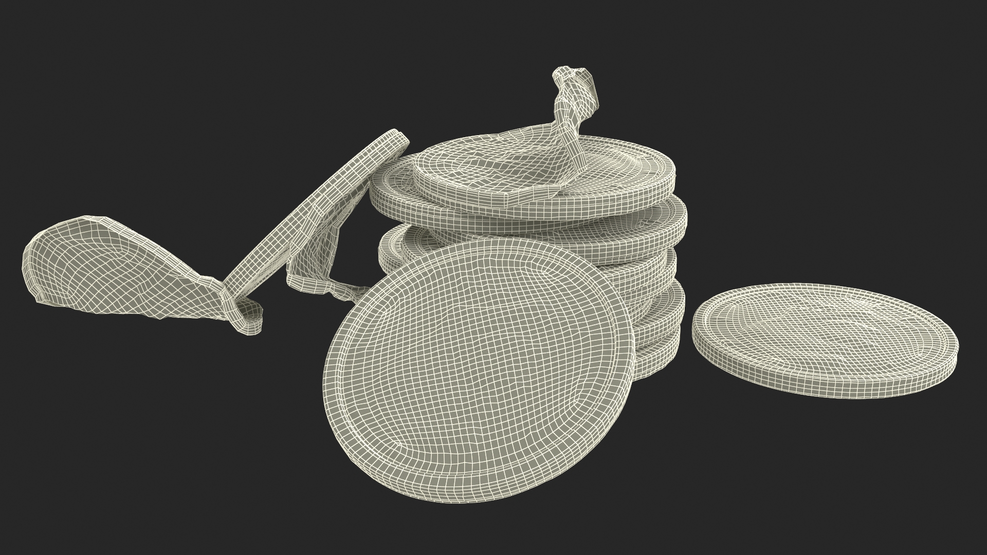 Milk Chocolate Half Dollar Golden Coins 3D model