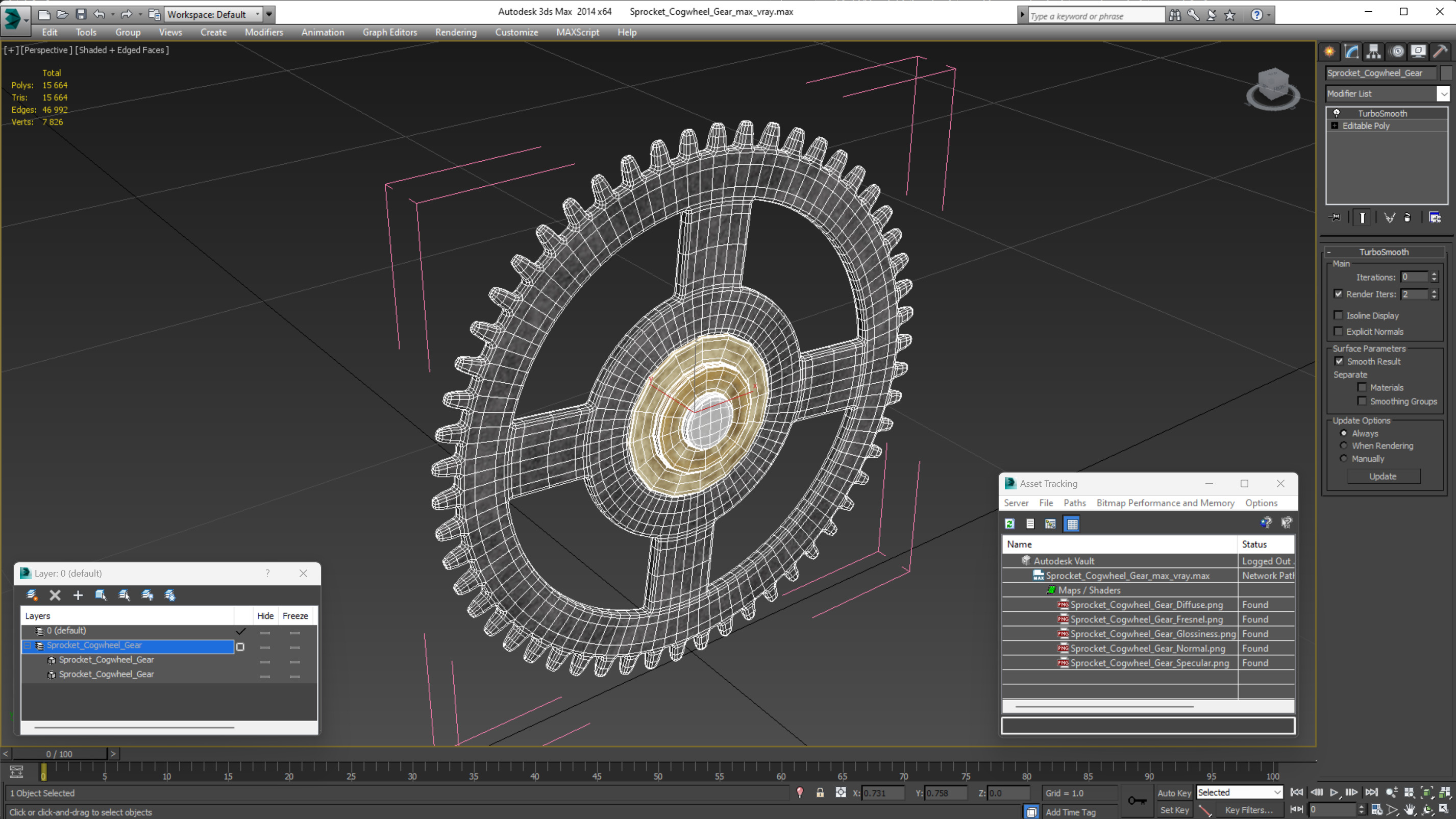 Sprocket Cogwheel Gear 3D