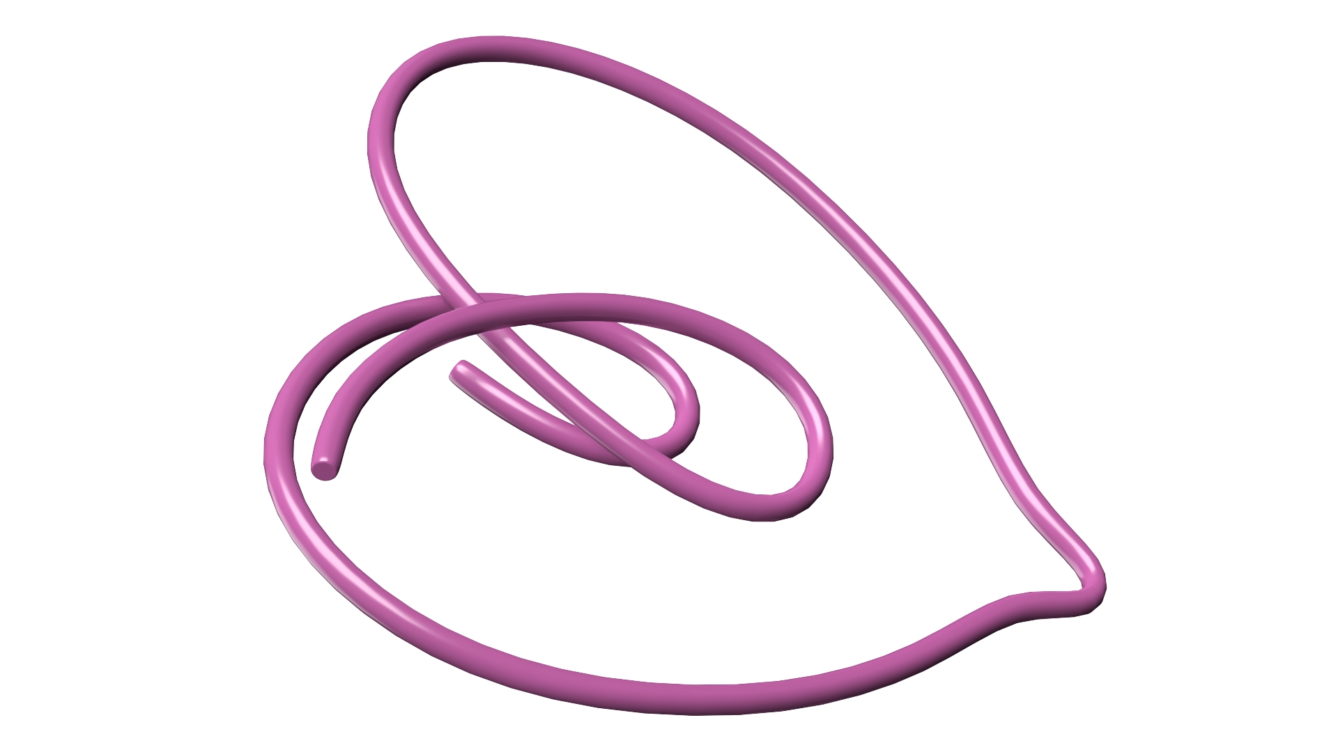 3D Beautiful Heart Shaped Paper Clip model