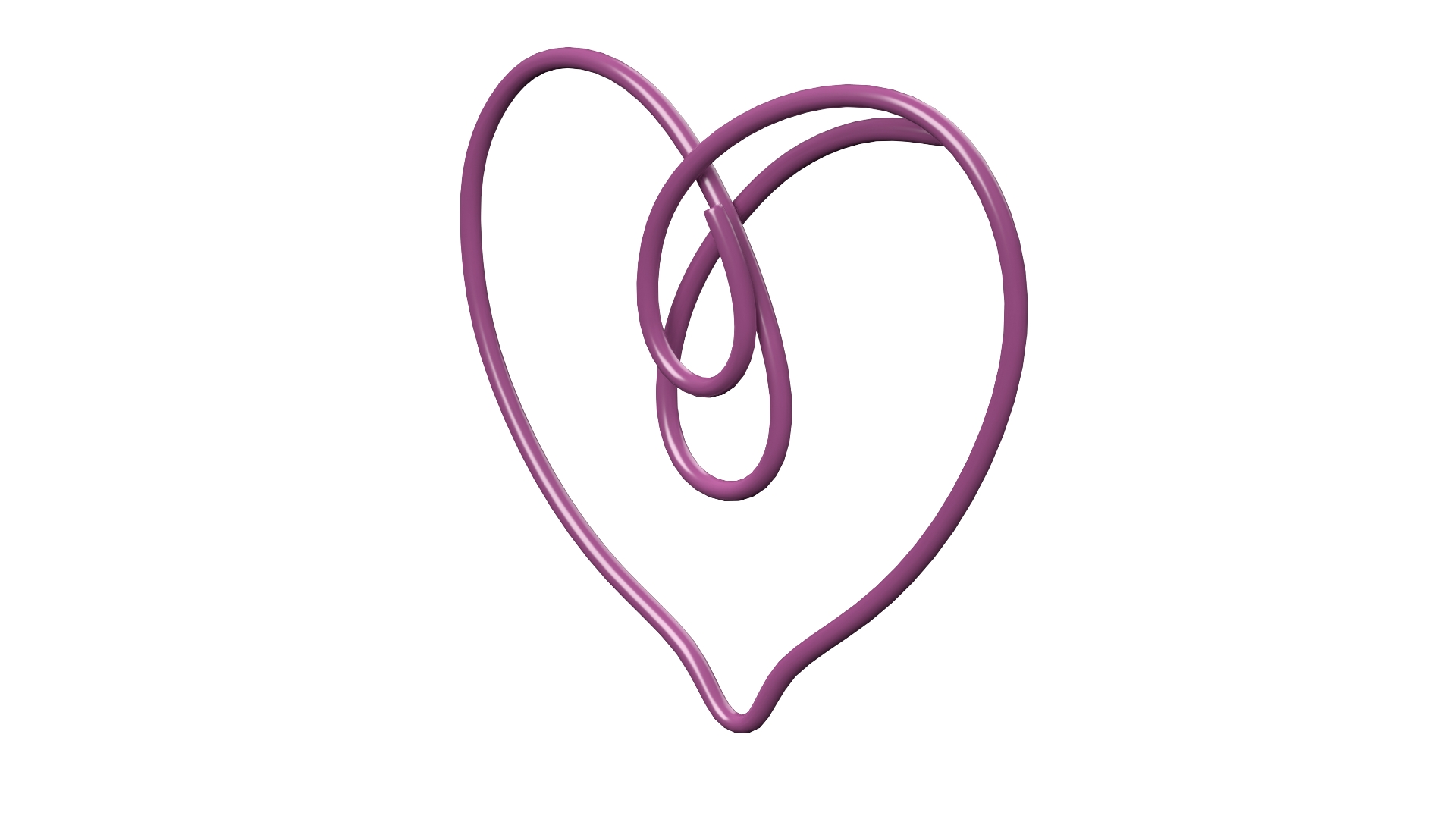 3D Beautiful Heart Shaped Paper Clip model