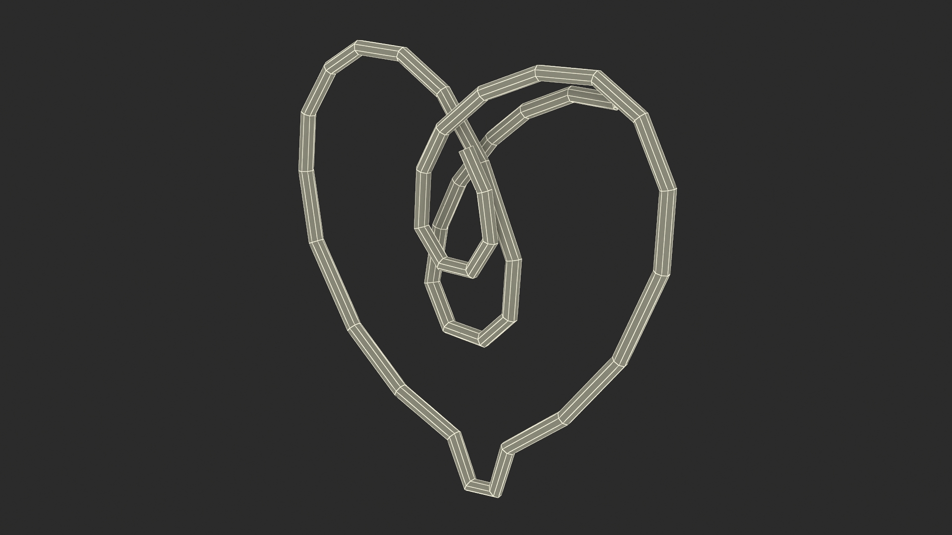 3D Beautiful Heart Shaped Paper Clip model