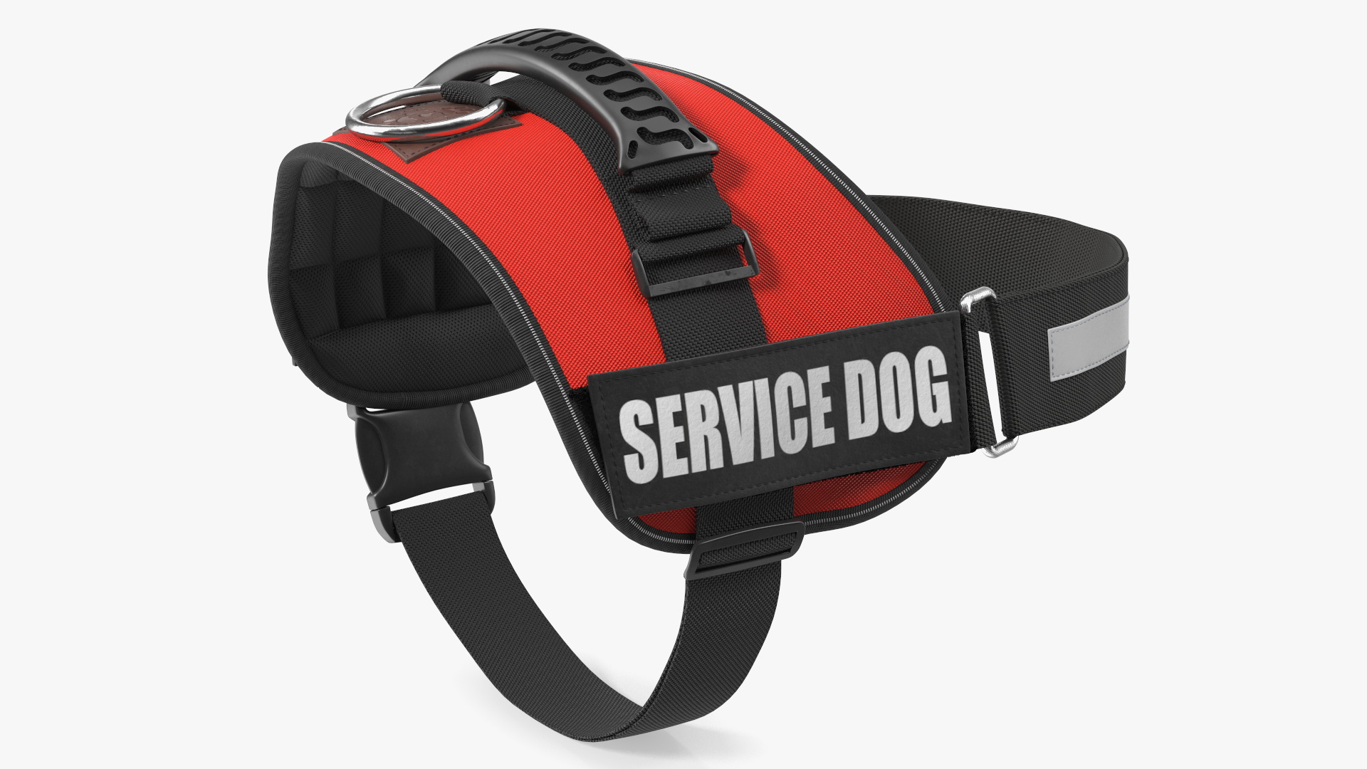 3D Service Dog with Harness Fur model
