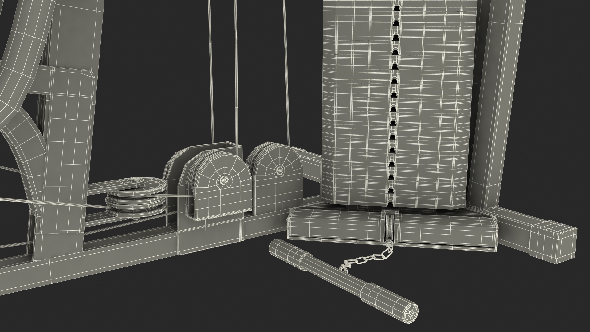 3D Multi Gym Exercise Equipment model
