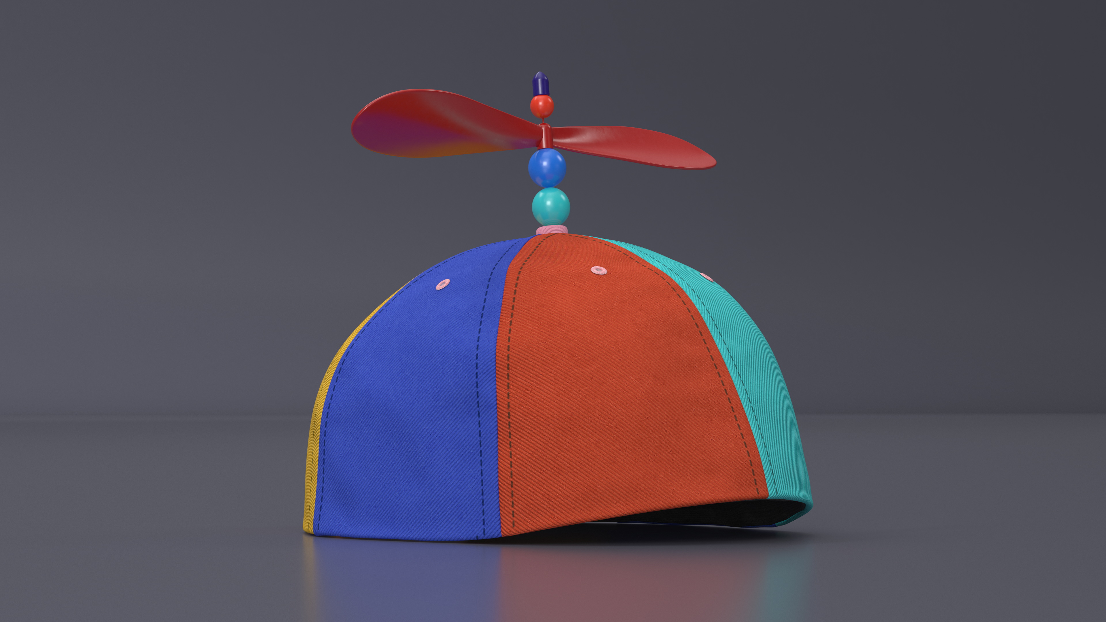 3D Colorful Propeller Hat Brimless