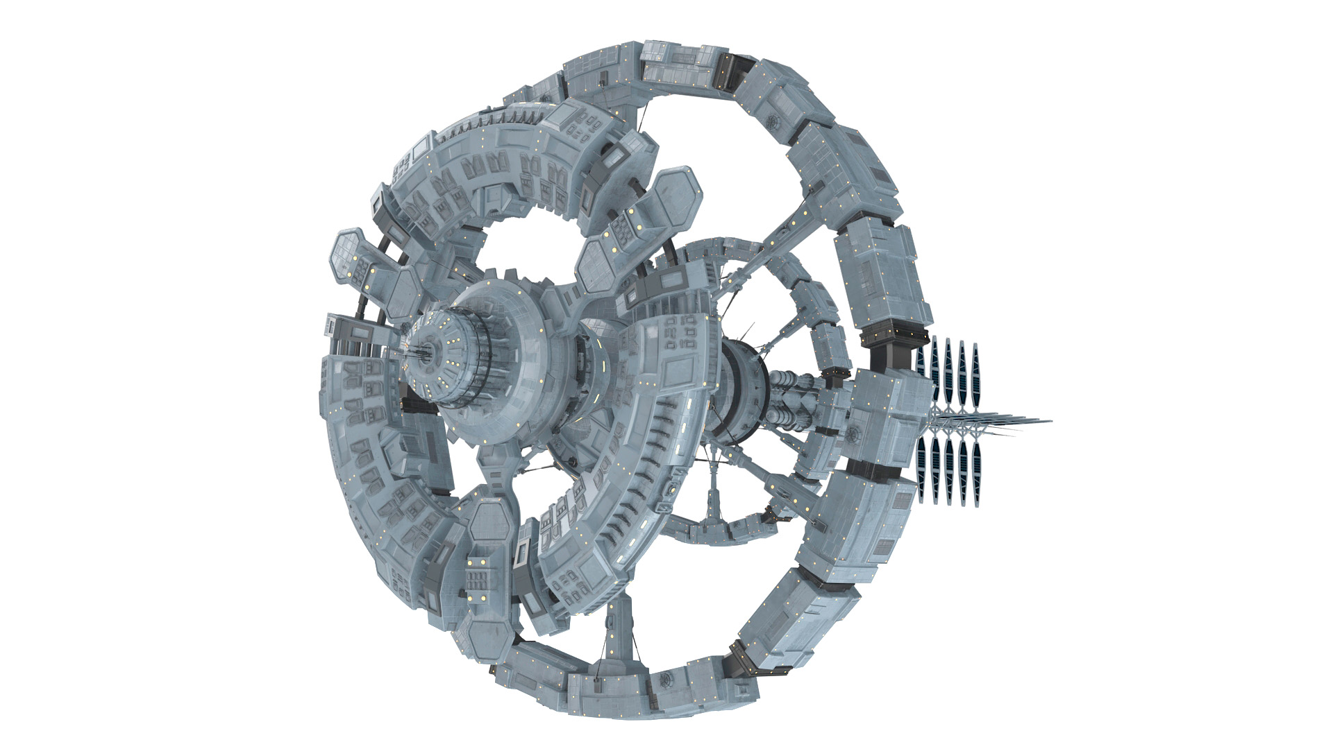 Fantastic Space Station White 3D model