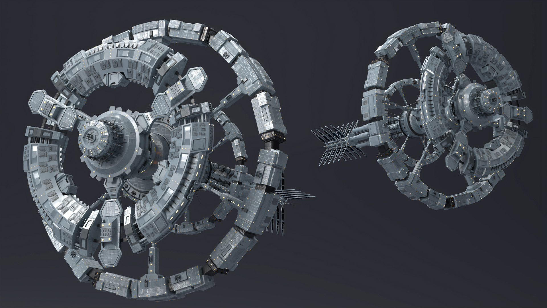 Fantastic Space Station White 3D model