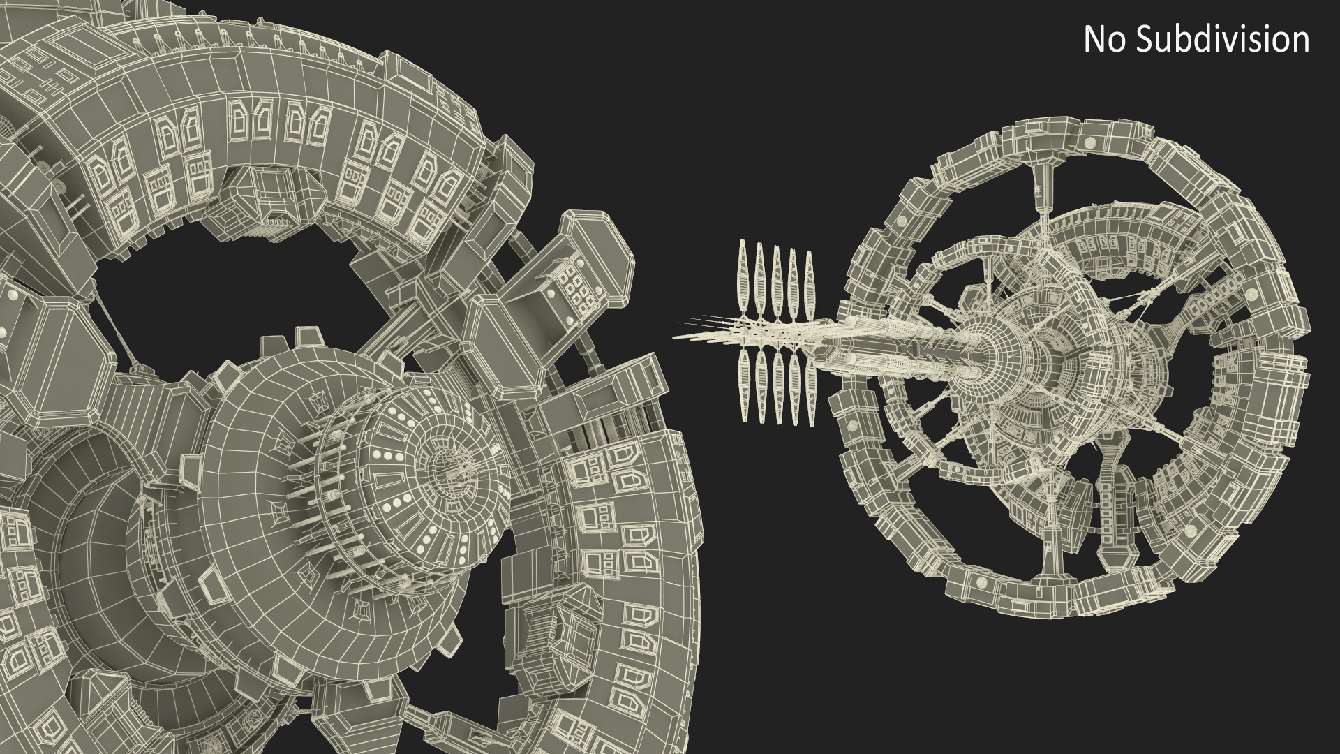 Fantastic Space Station White 3D model