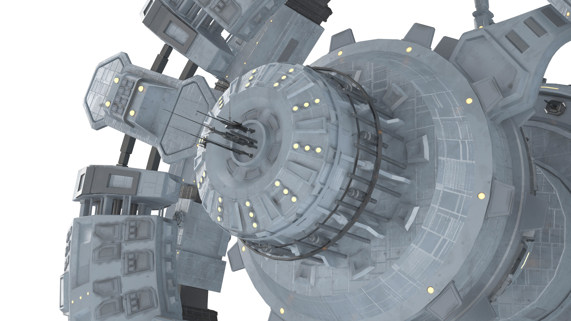 Fantastic Space Station White 3D model