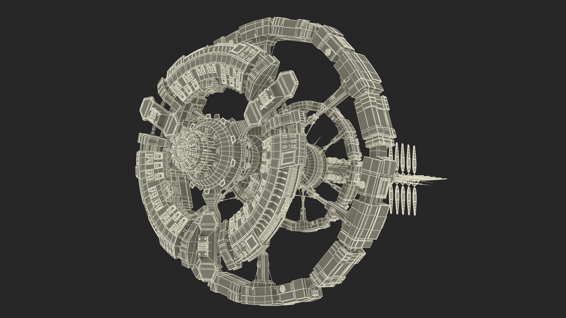 Fantastic Space Station White 3D model